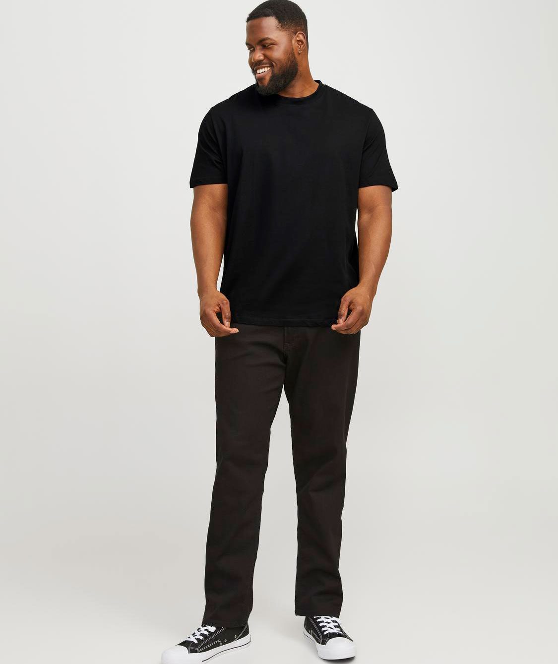 Jack & Jones Plus JJEBRADLEY T-shirt, Black, large image number 5