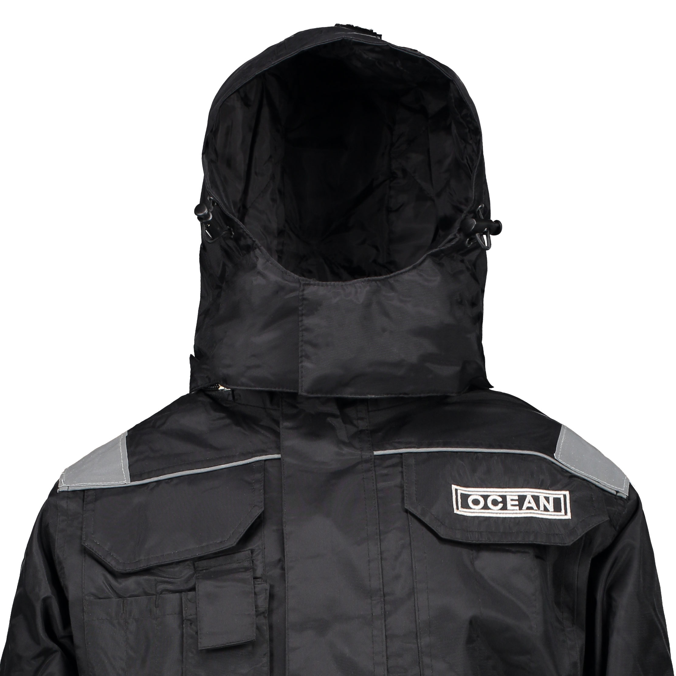 Ocean thermal coveralls for kids, Black, large image number 2