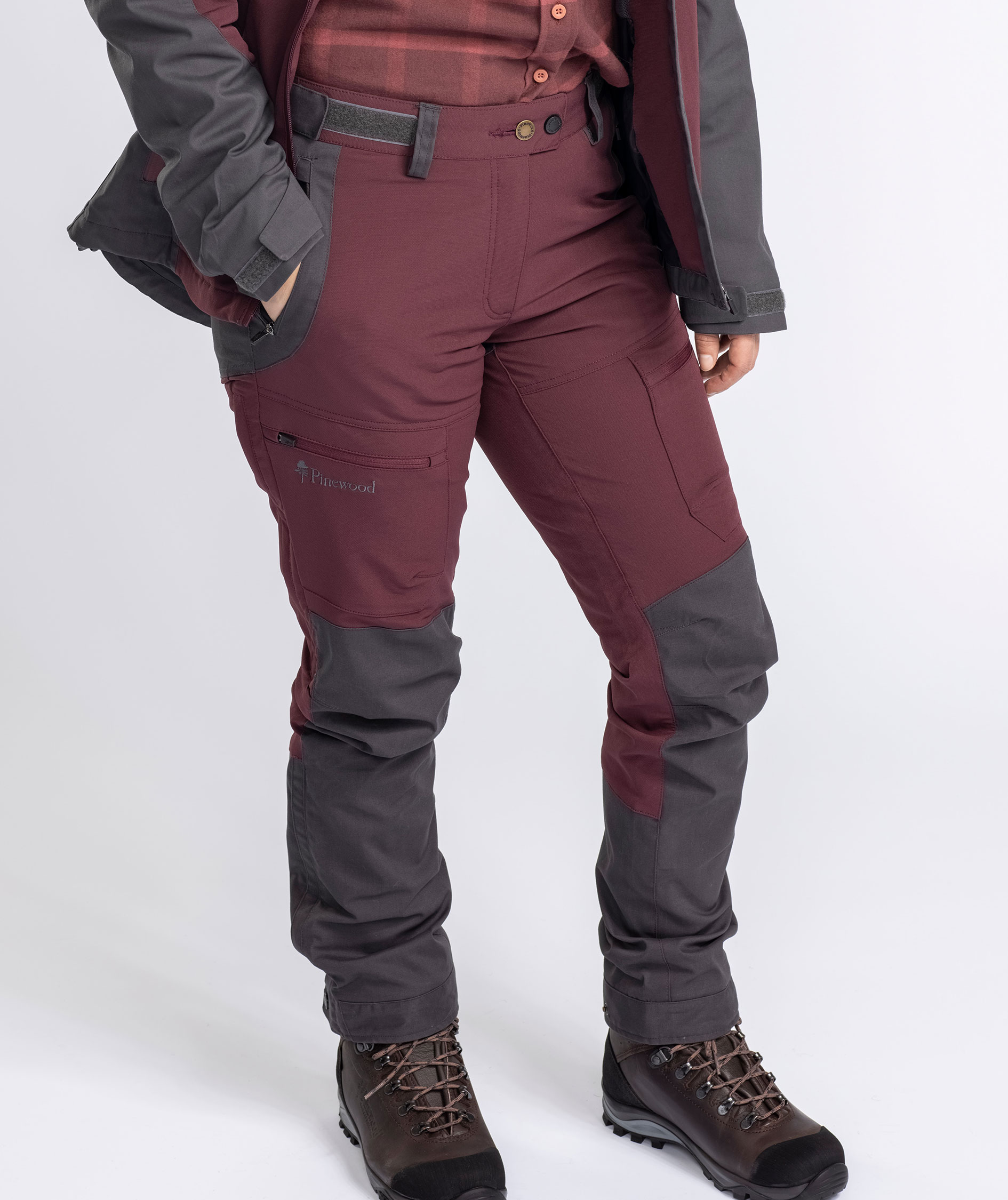 Pinewood&nbsp;Finnveden Hybrid Extreme damebukser, Earth Plum, large image number 3