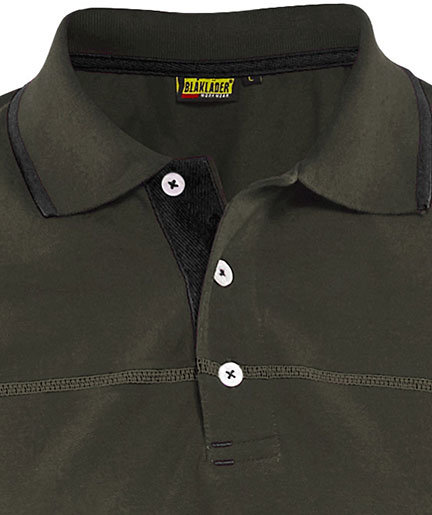 Bl&aring;kl&auml;der Unite polo T-shirt, Olive Green/Black, large image number 3