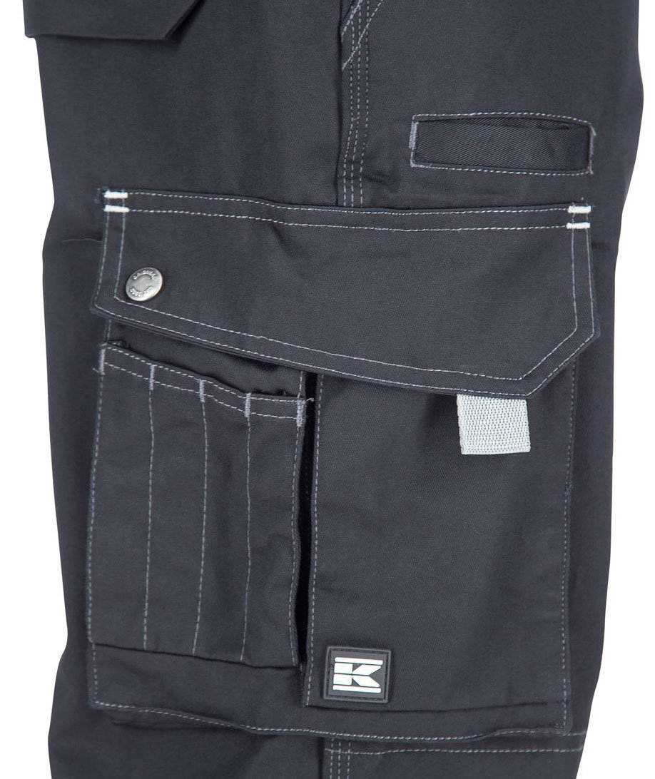 Kramp Original Light work bib and brace, Black, large image number 3