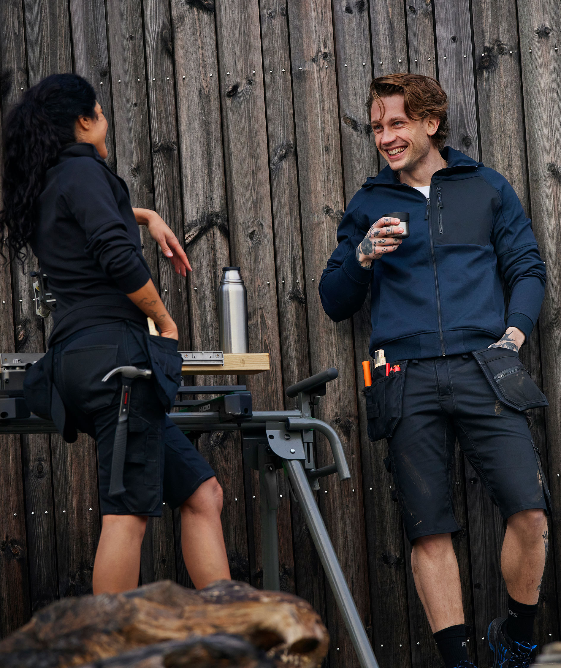 Fristads h&aring;ndverkershorts 2904 GWM, Svart, large image number 10