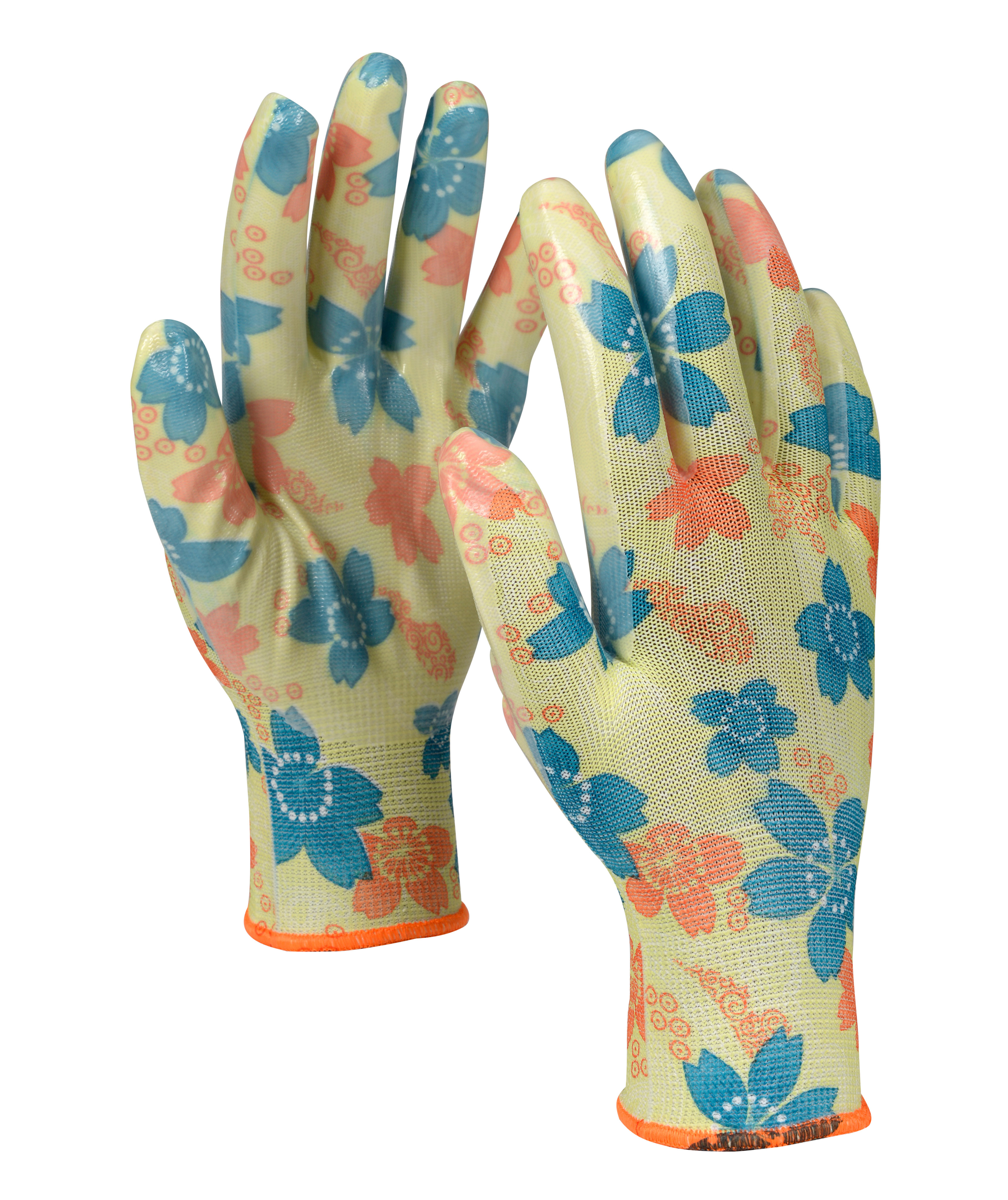 OX-ON Garden Basic 5005 arbetshandskar, Gr&ouml;n/Bl&aring;