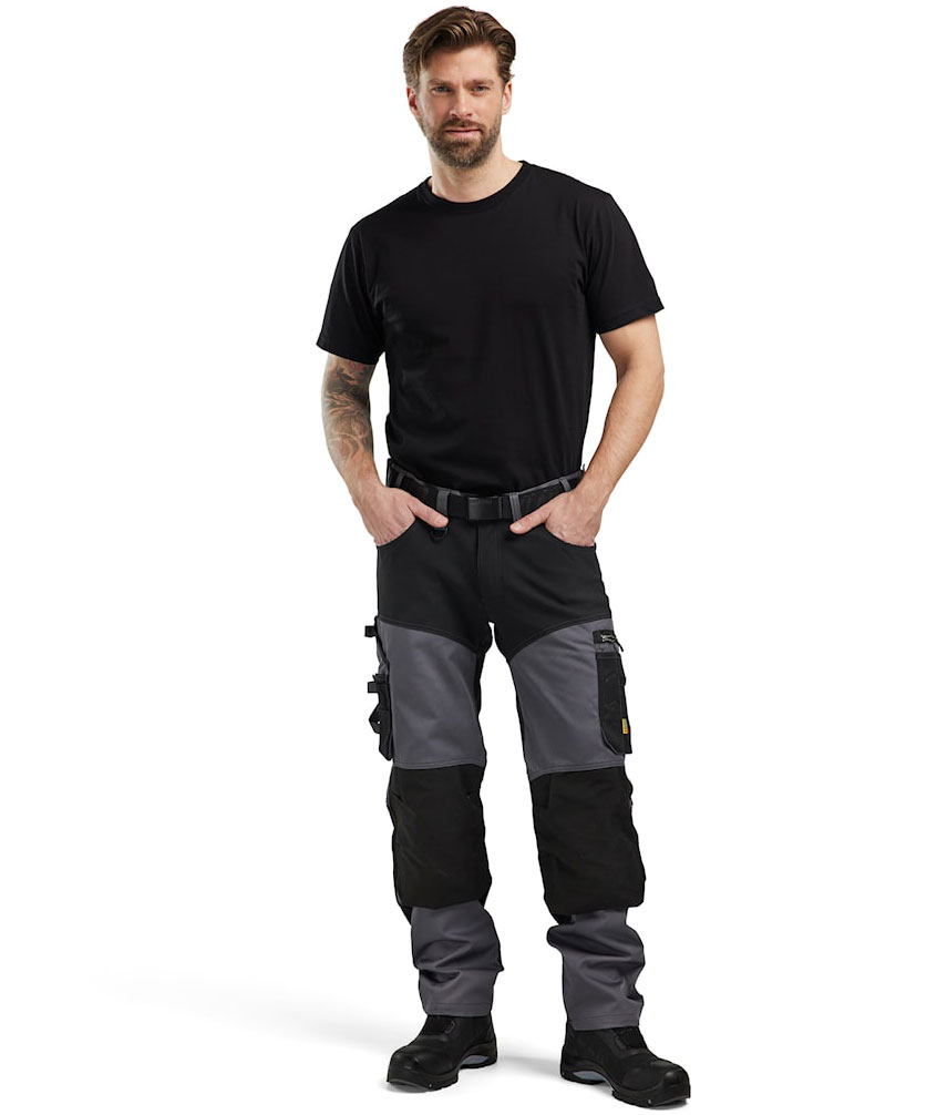 Bl&aring;kl&auml;der work trousers, Medium grey/black