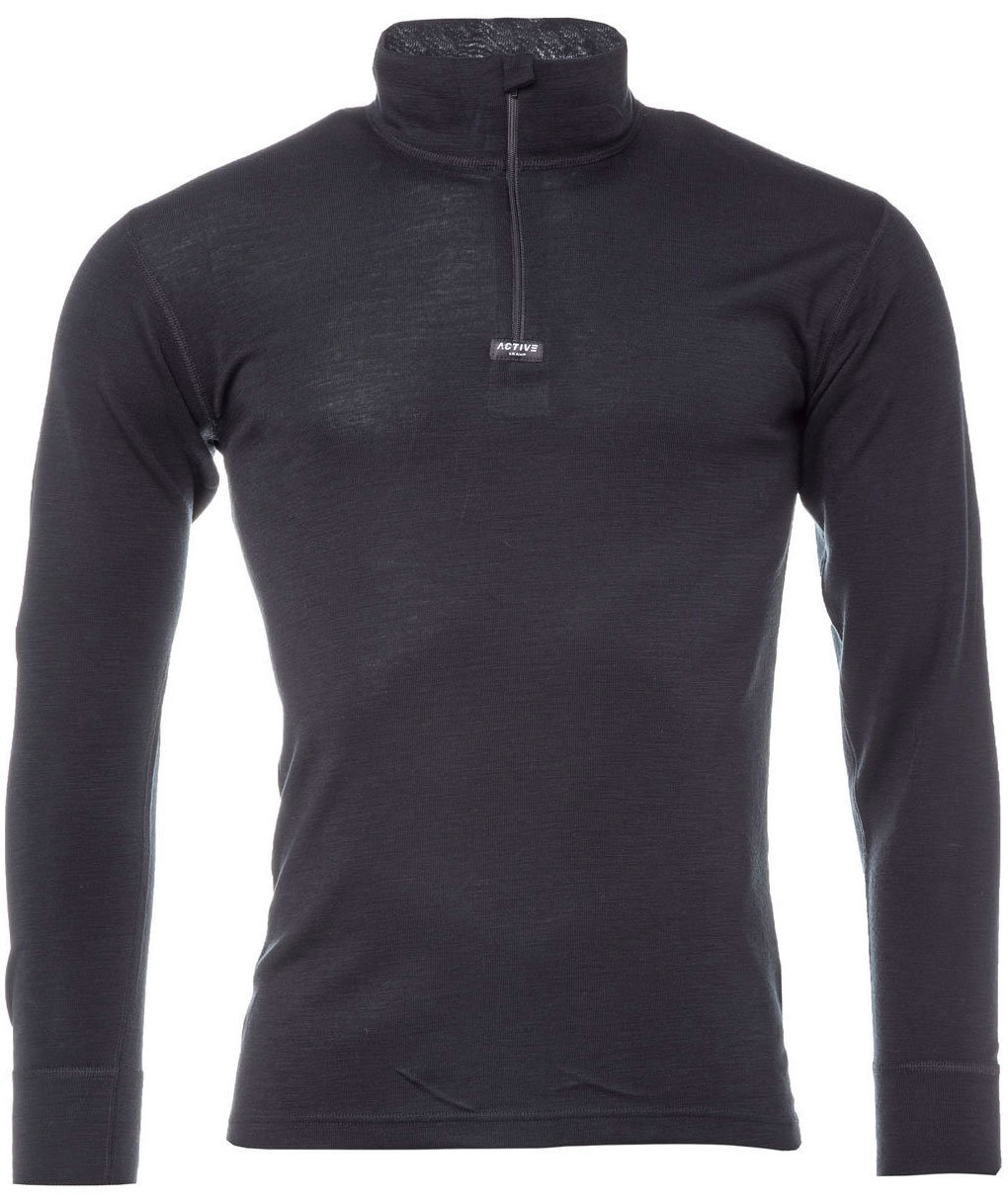 Kramp Active underst&auml;llstr&ouml;ja med merinoull, Svart