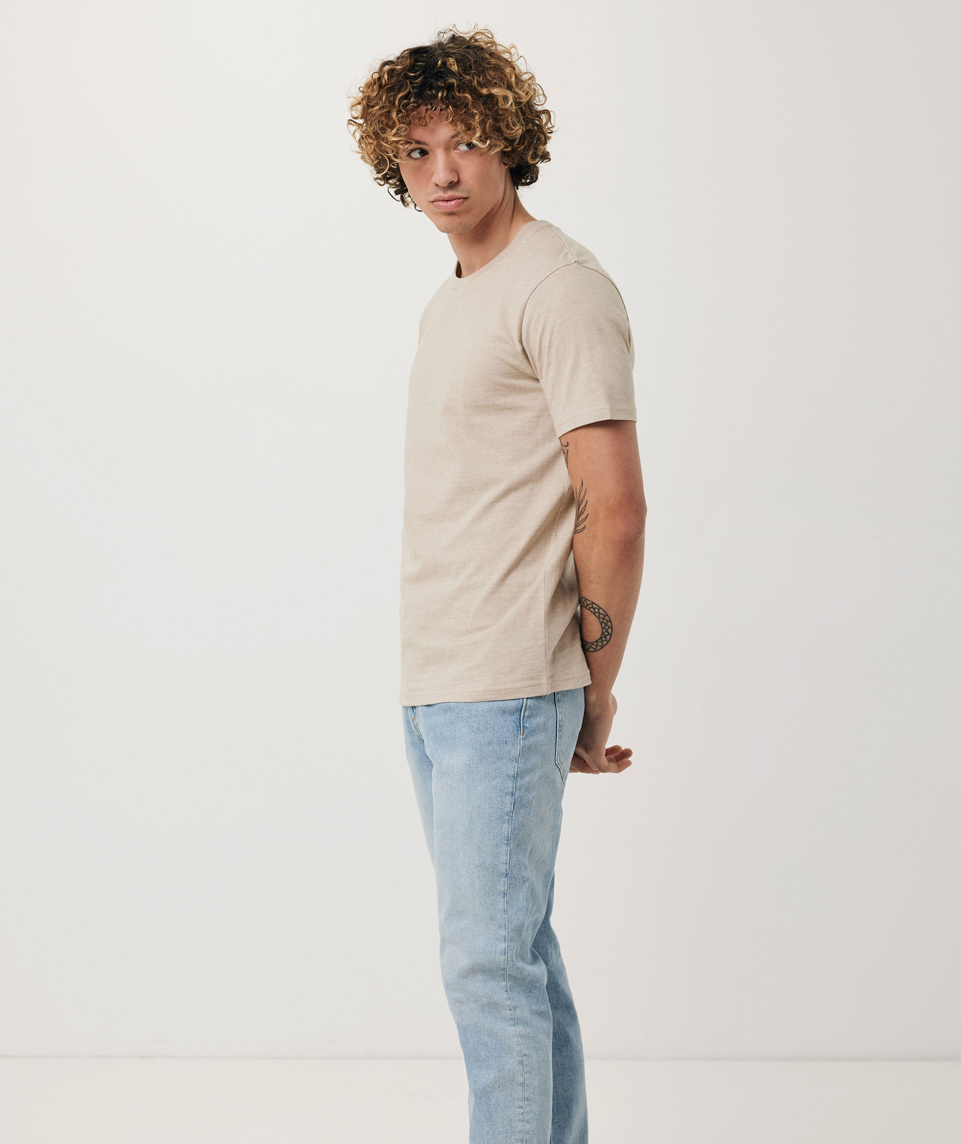 Iqoniq Brett T-shirt, Light Heather Brown, large image number 5