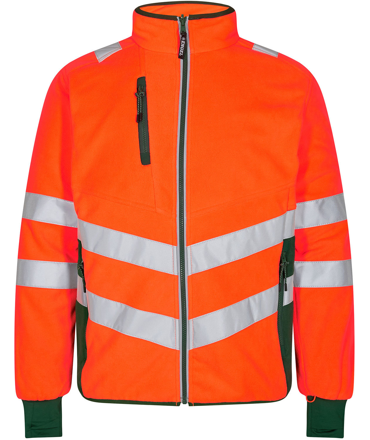 Engel Safety fleecejakke, Hi-vis Oransje/Gr&oslash;nn, Hi-vis Oransje/Gr&oslash;nn, swatch