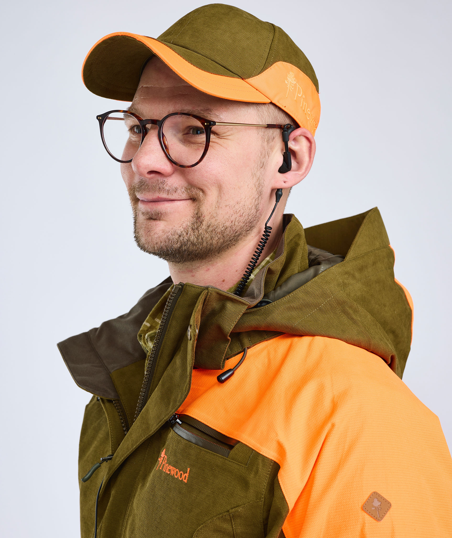Pinewood Furudal Hunters hybrid stretch jakke, Olive Green/Orange, large image number 4