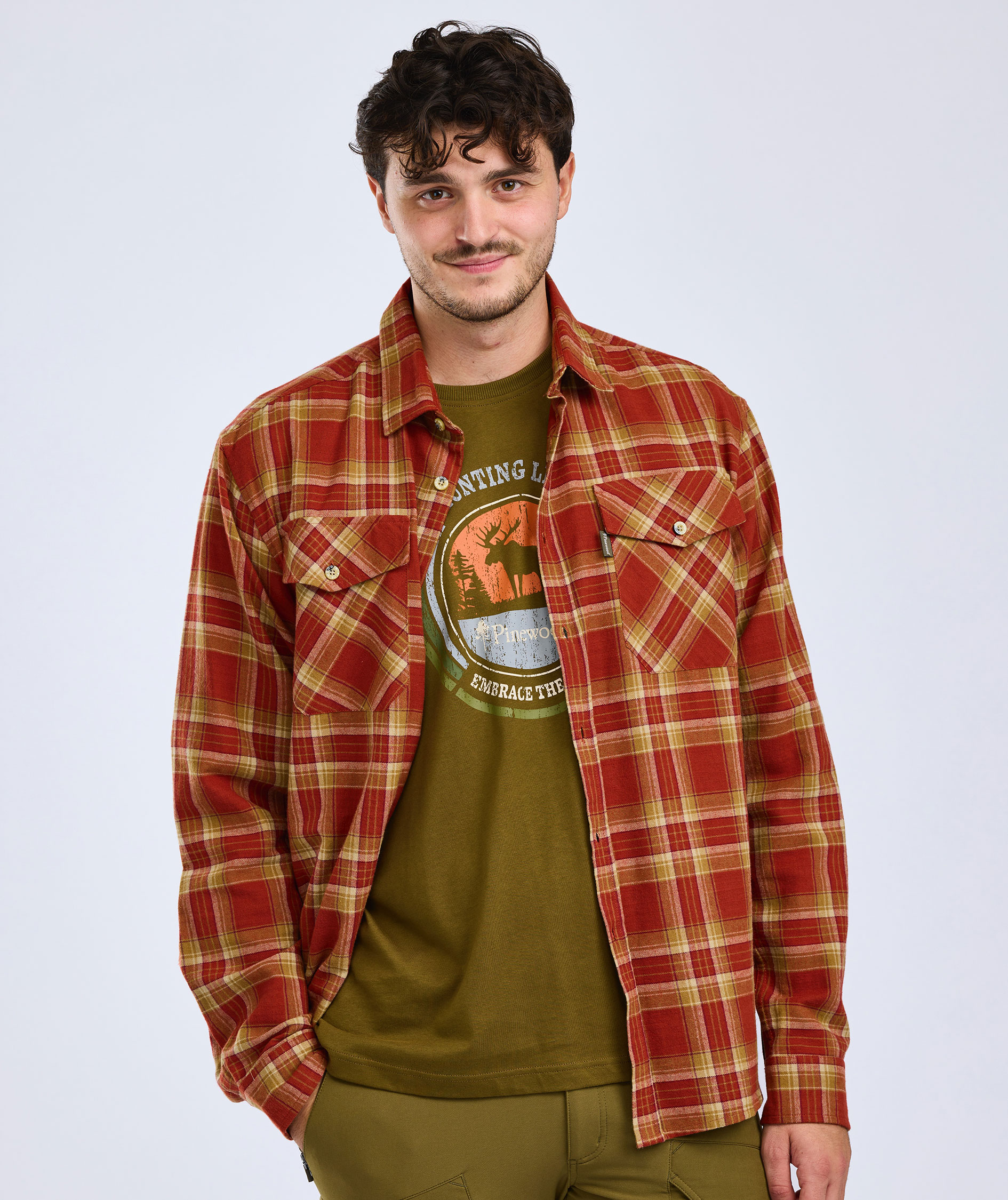Pinewood Moose T-shirt, Hunting Olive, large image number 4