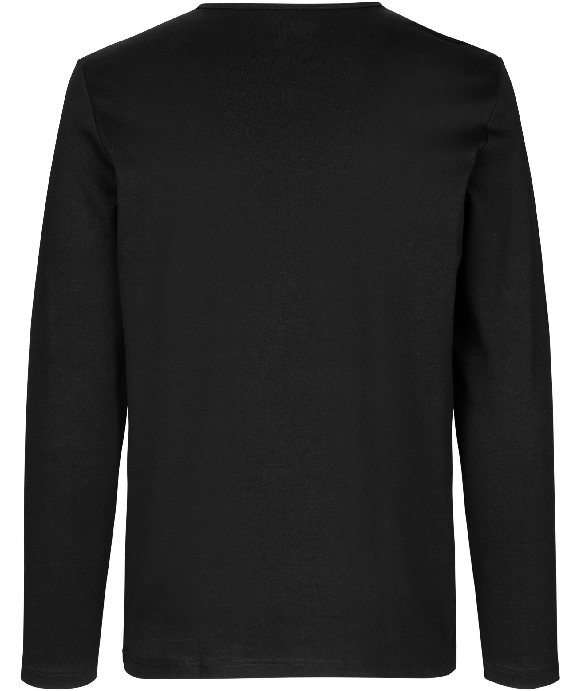 ID Interlock langermet T-skjorte, Svart, large image number 1