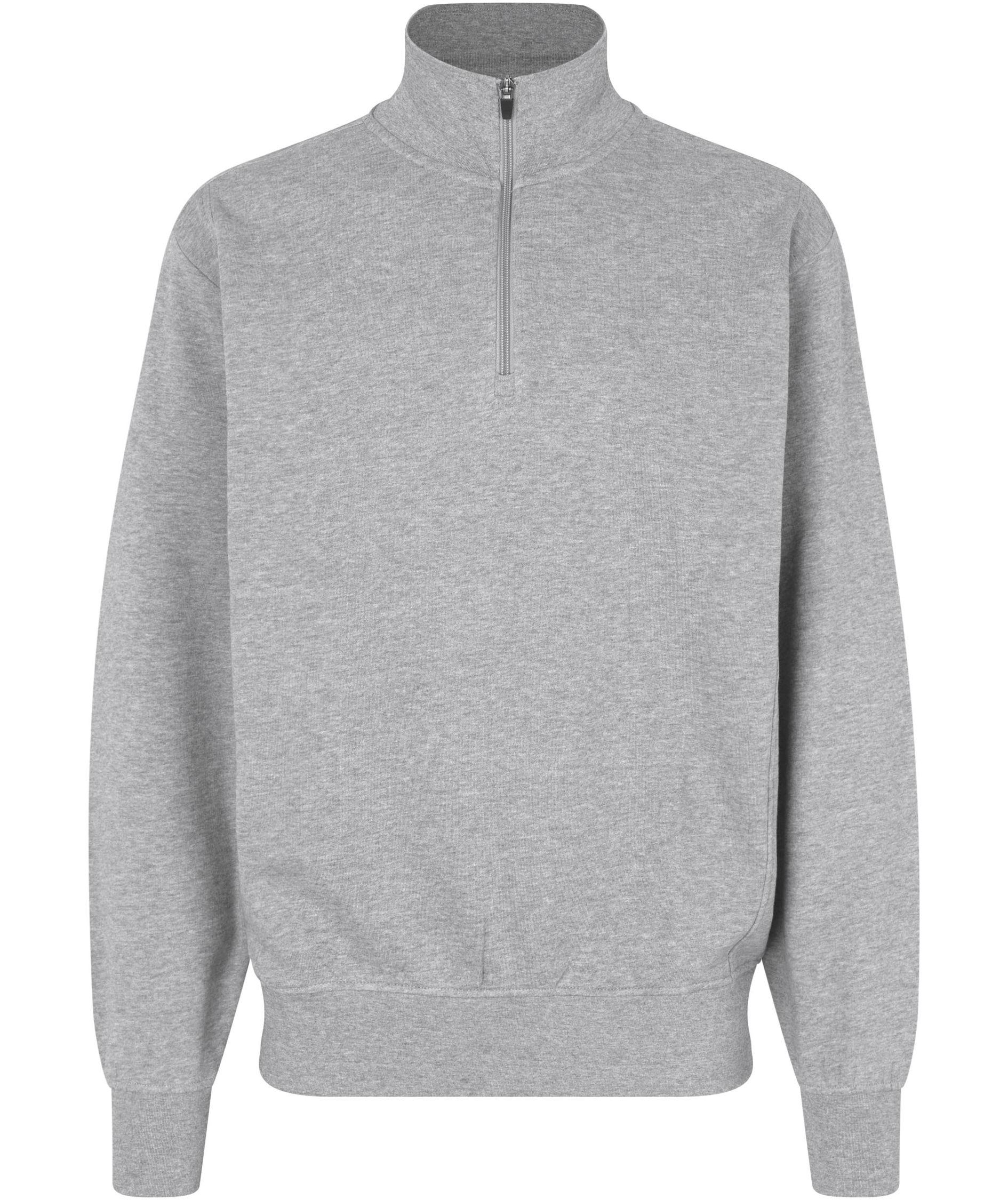 ID sweatshirt med kort dragkedja, Gr&aring;melerad, large image number 0