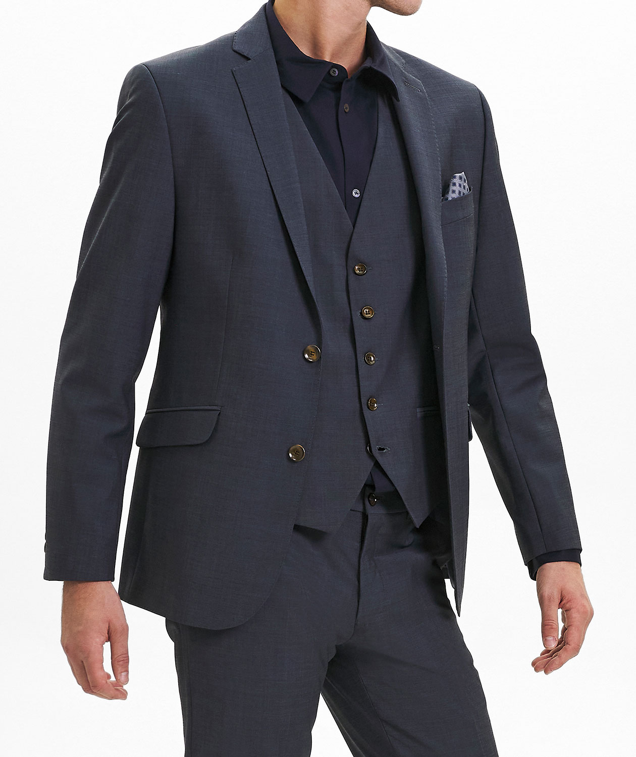 Sunwill Weft Stretch Modern fit v&auml;st, Charcoal, large image number 3