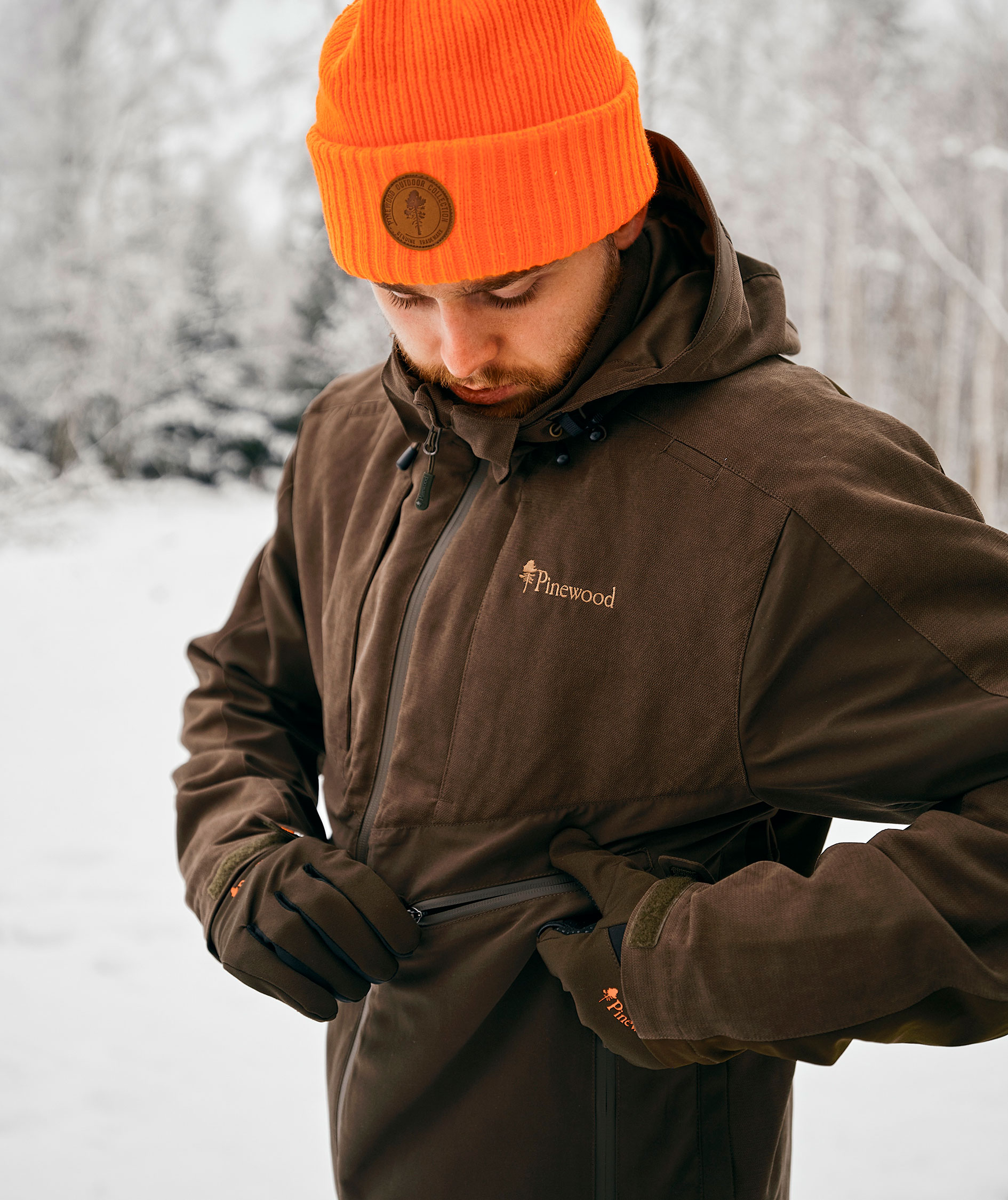 Pinewood Furudal Caribou Hunt Extreme jakke, Suede Brown/dark olive, large image number 4