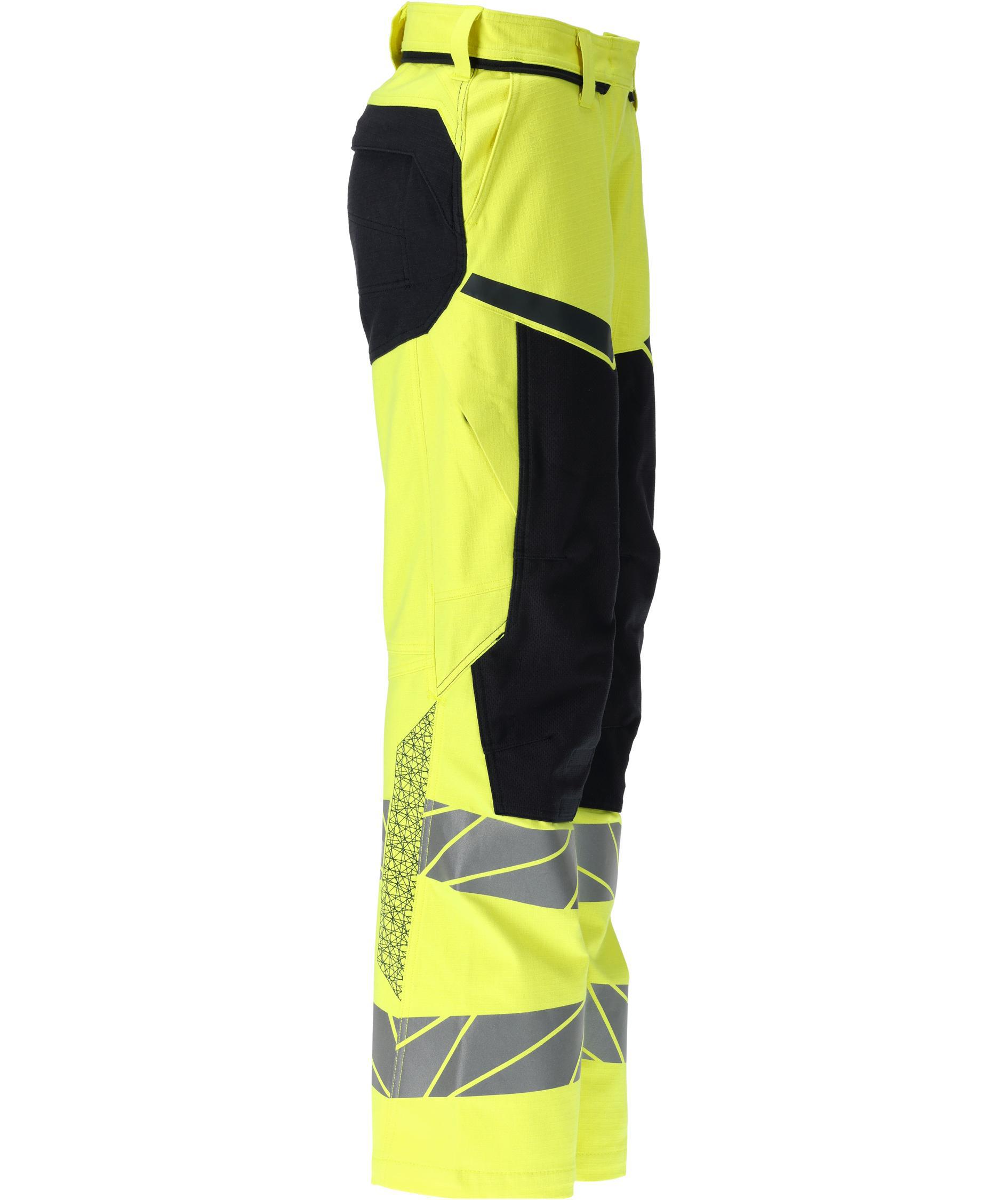 Mascot Accelerate Multisafe diamond fit dame arbeidsbukse full stretch, Hi-Vis Gul/M&oslash;rk Marine, large image number 2