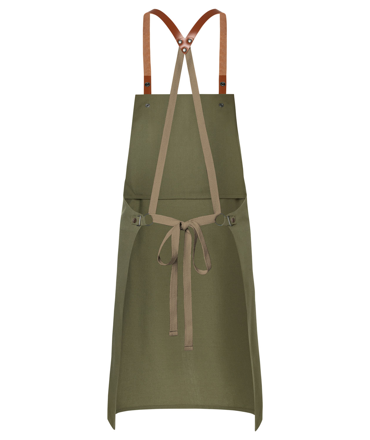 Karlowsky Recycled bib apron, Moss green, Moss green, large image number 2