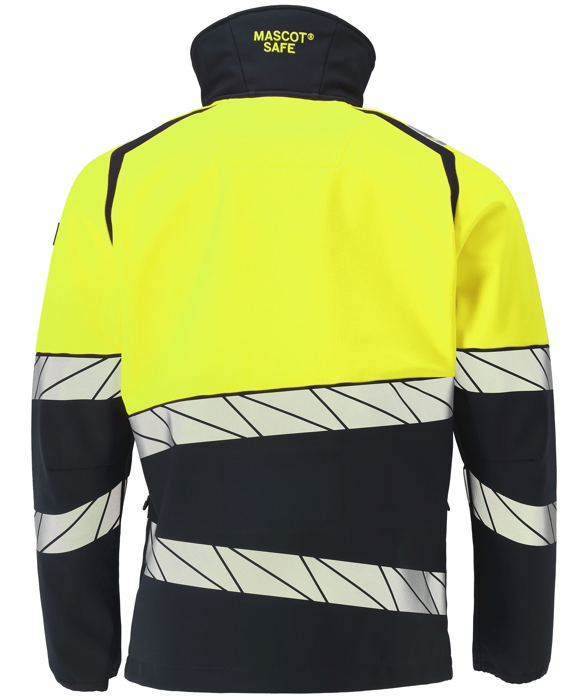 Mascot Accelerate Safe softshelljakke, M&oslash;rk Marine/Hi-Vis Gul