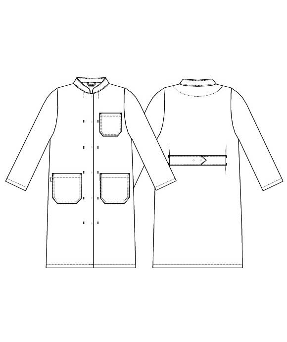 Kentaur women's lap coat, White, large image number 2