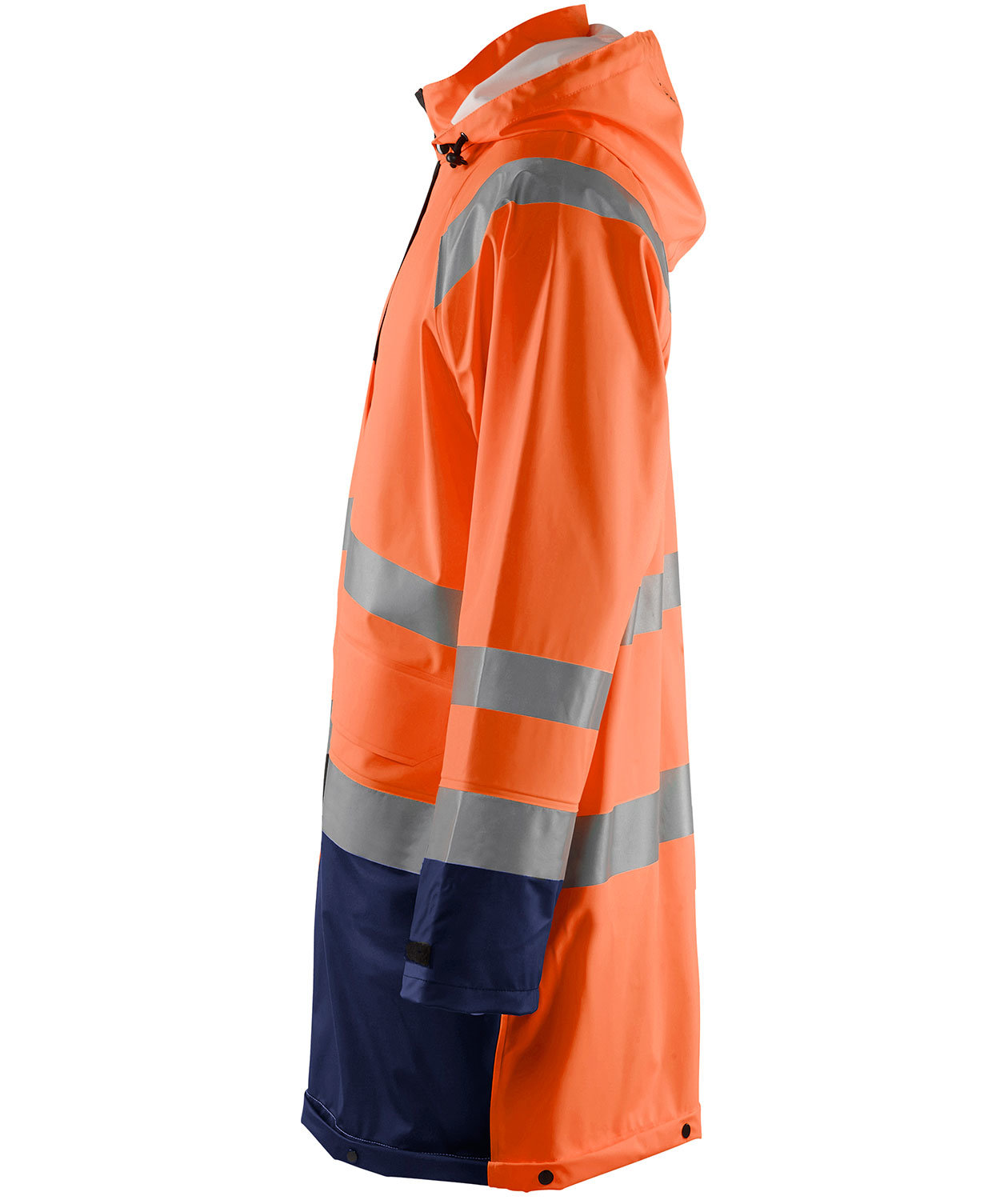 Bl&aring;kl&auml;der regnrock, Orange/Marinbl&aring;, large image number 2