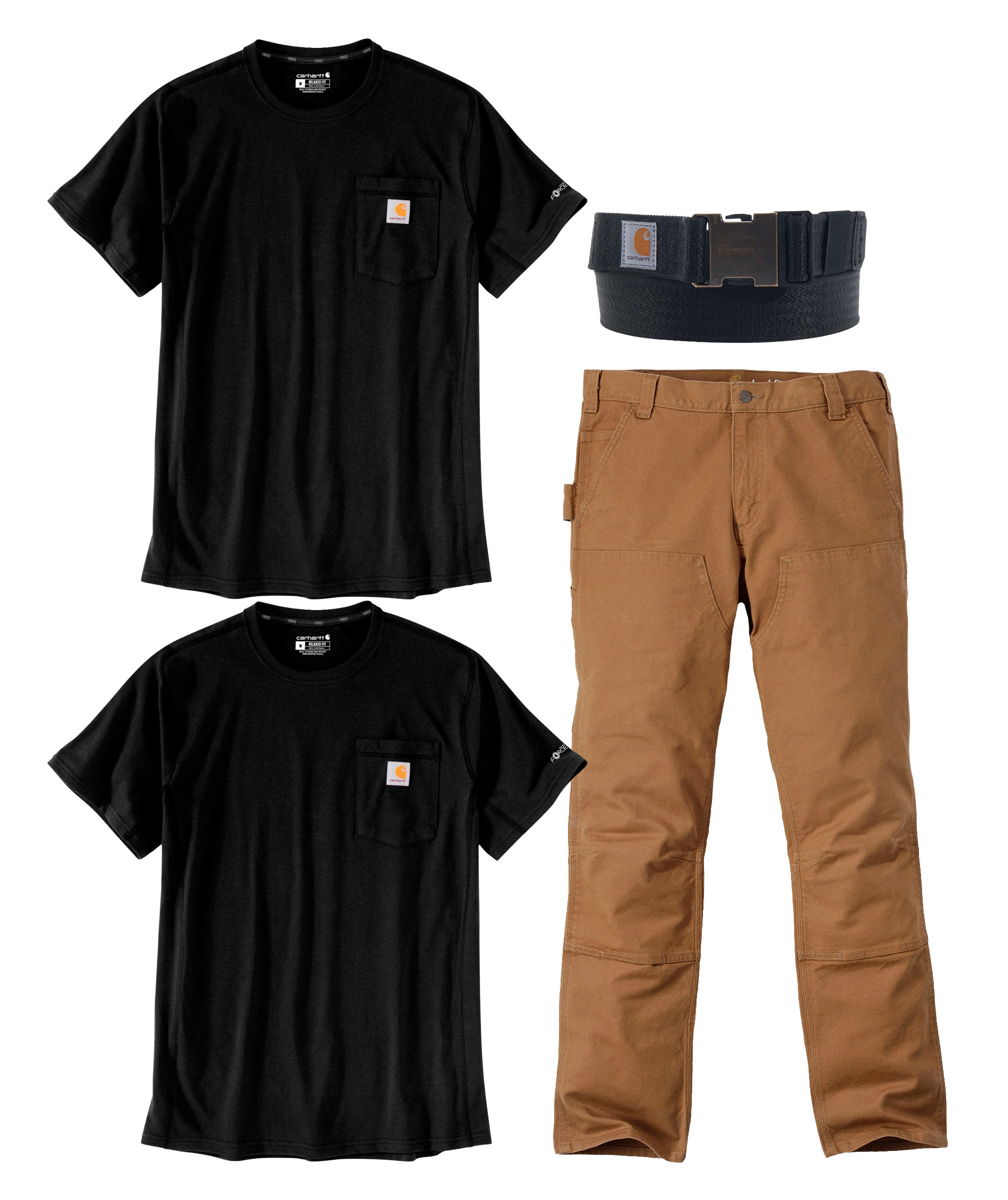 Carhartt bukse, T-skjorte og belte
