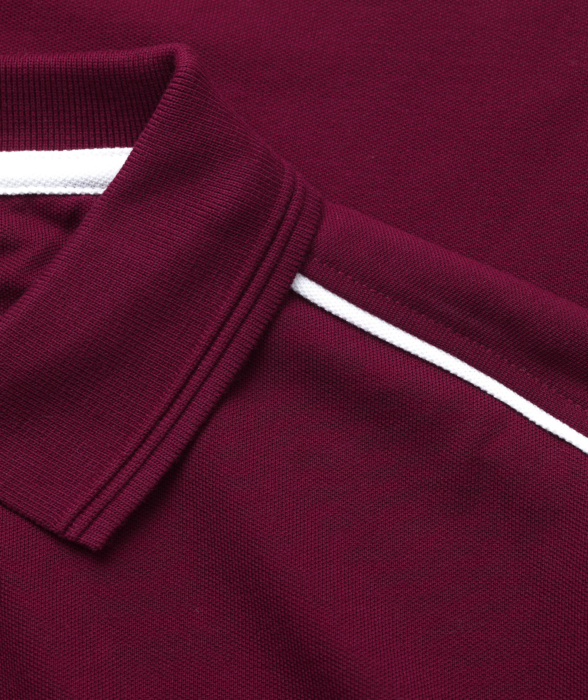 ID PRO Wear pipings polo T-shirt, Bordeaux, large image number 3