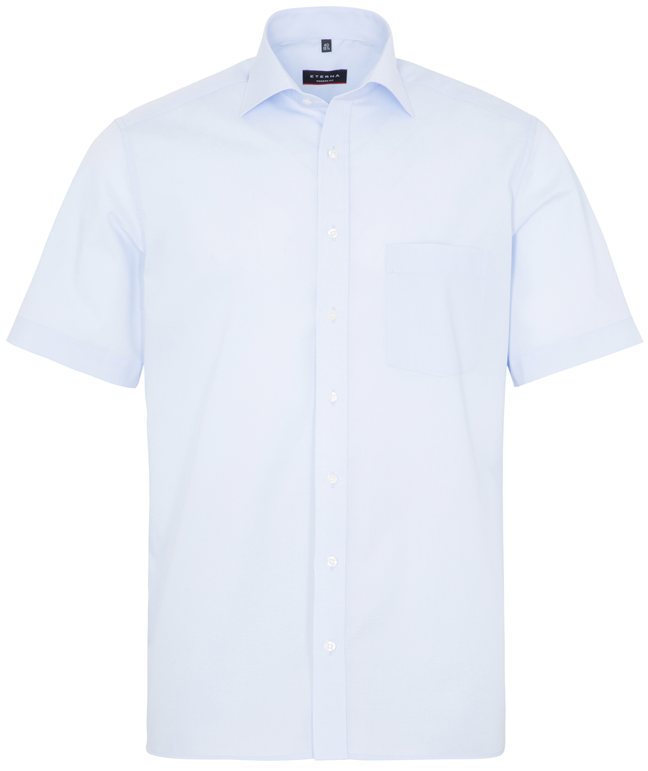 Eterna Modern fit kort&auml;rmad Poplin skjorta, Ljus Bl&aring;