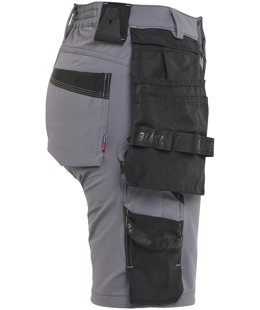 Bl&aring;kl&auml;der Damen Handwerkershorts full stretch, Mittelgrau/schwarz, large image number 3