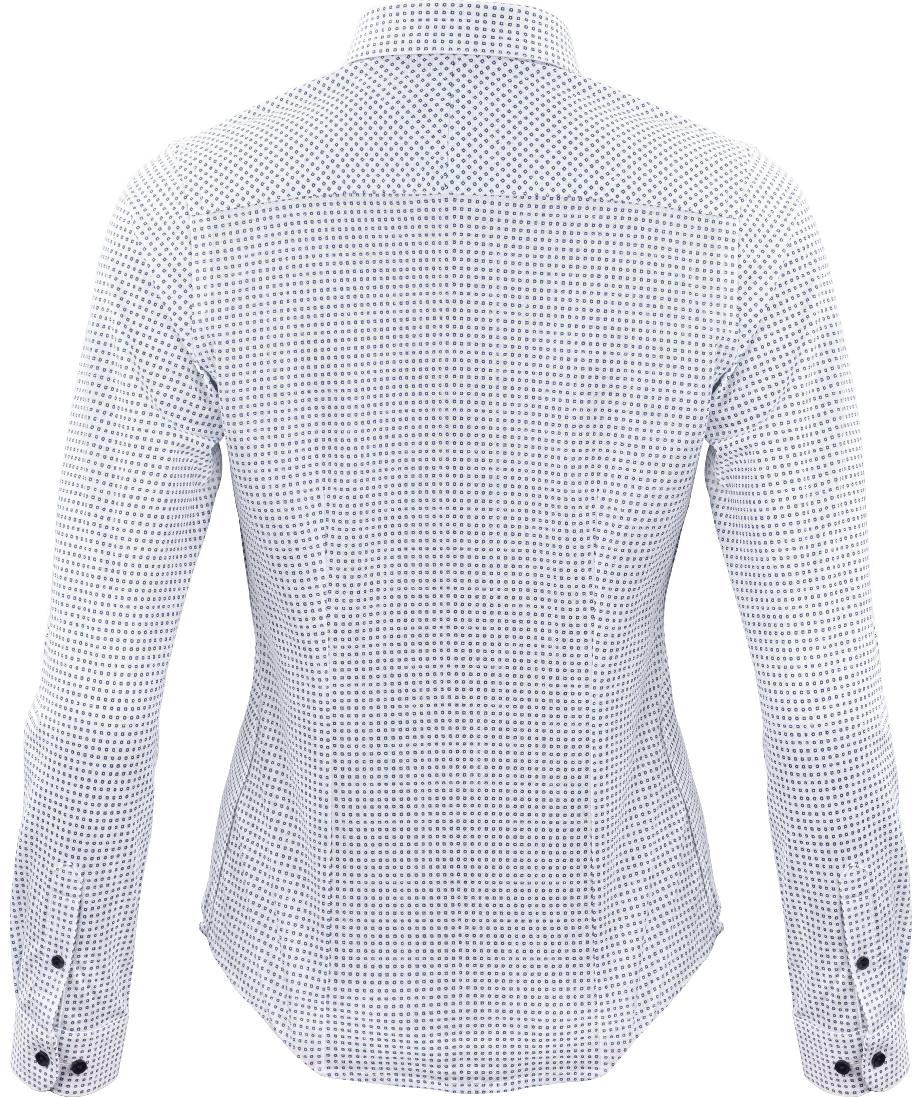 J. Harvest & Frost Piqu&eacute; Indigo Bow 131 lady fit skjorte, Sky Blue Print, large image number 1