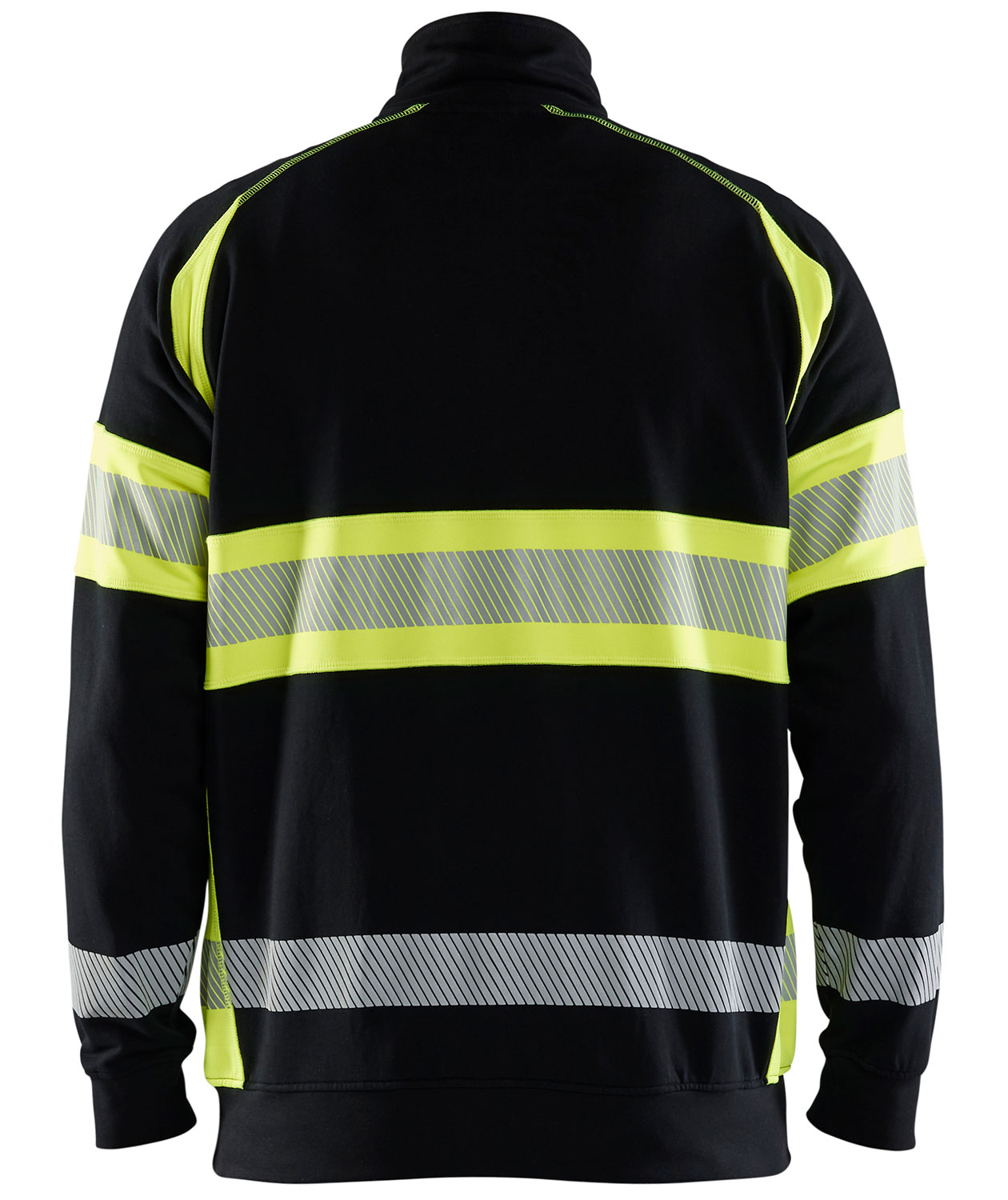 Bl&aring;kl&auml;der half zip collegegenser, Svart/Hi-Vis Gul