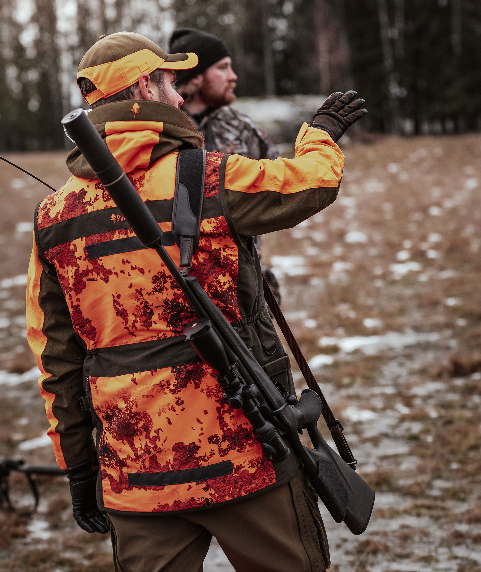 Pinewood&nbsp;Furudal Hunters Pro 2.0 Camou vest, Strata Blaze/Moss Green, large image number 3