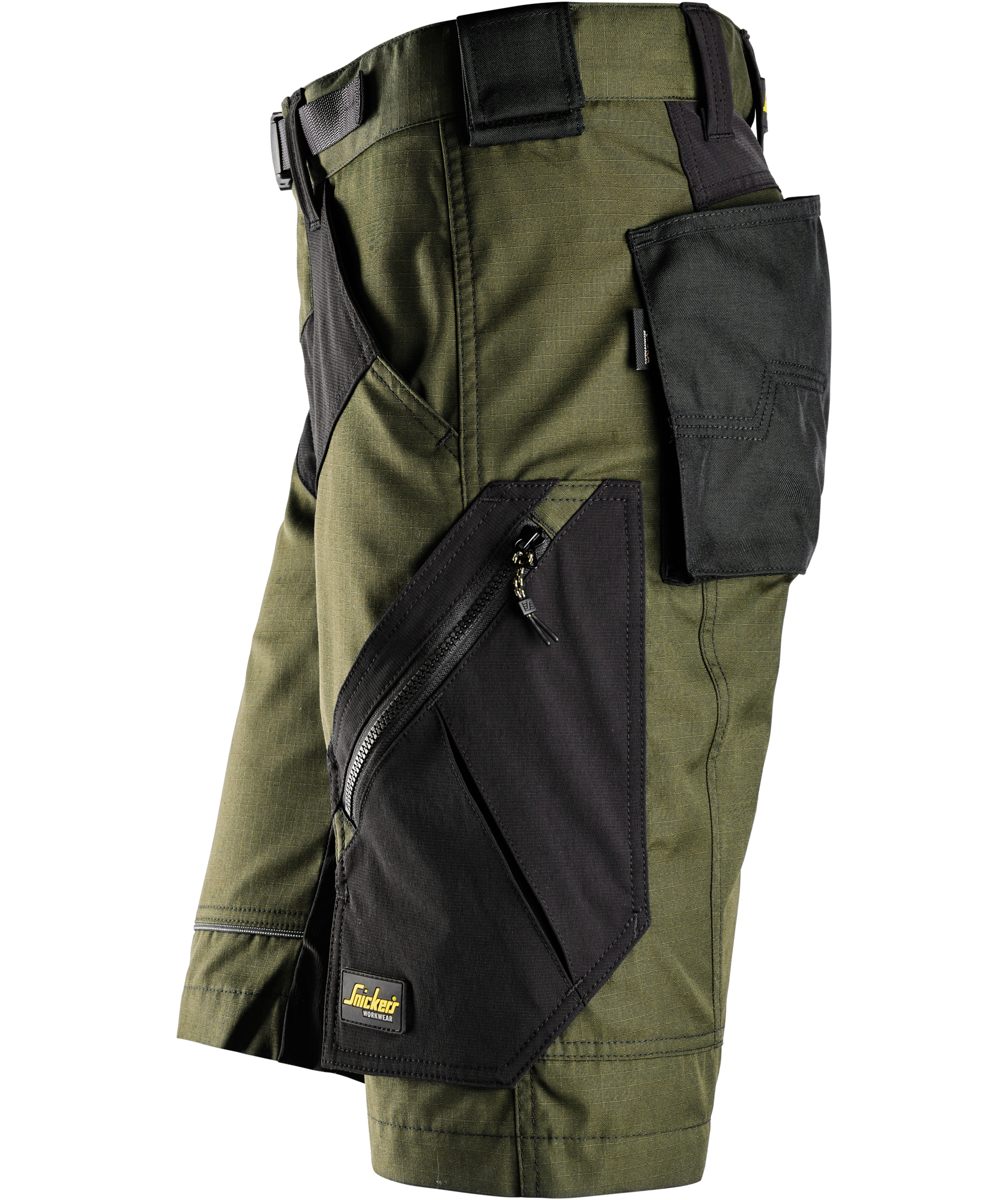 Snickers Flexiwork arbeidsshorts 6914, Khaki Green/Black, large image number 3