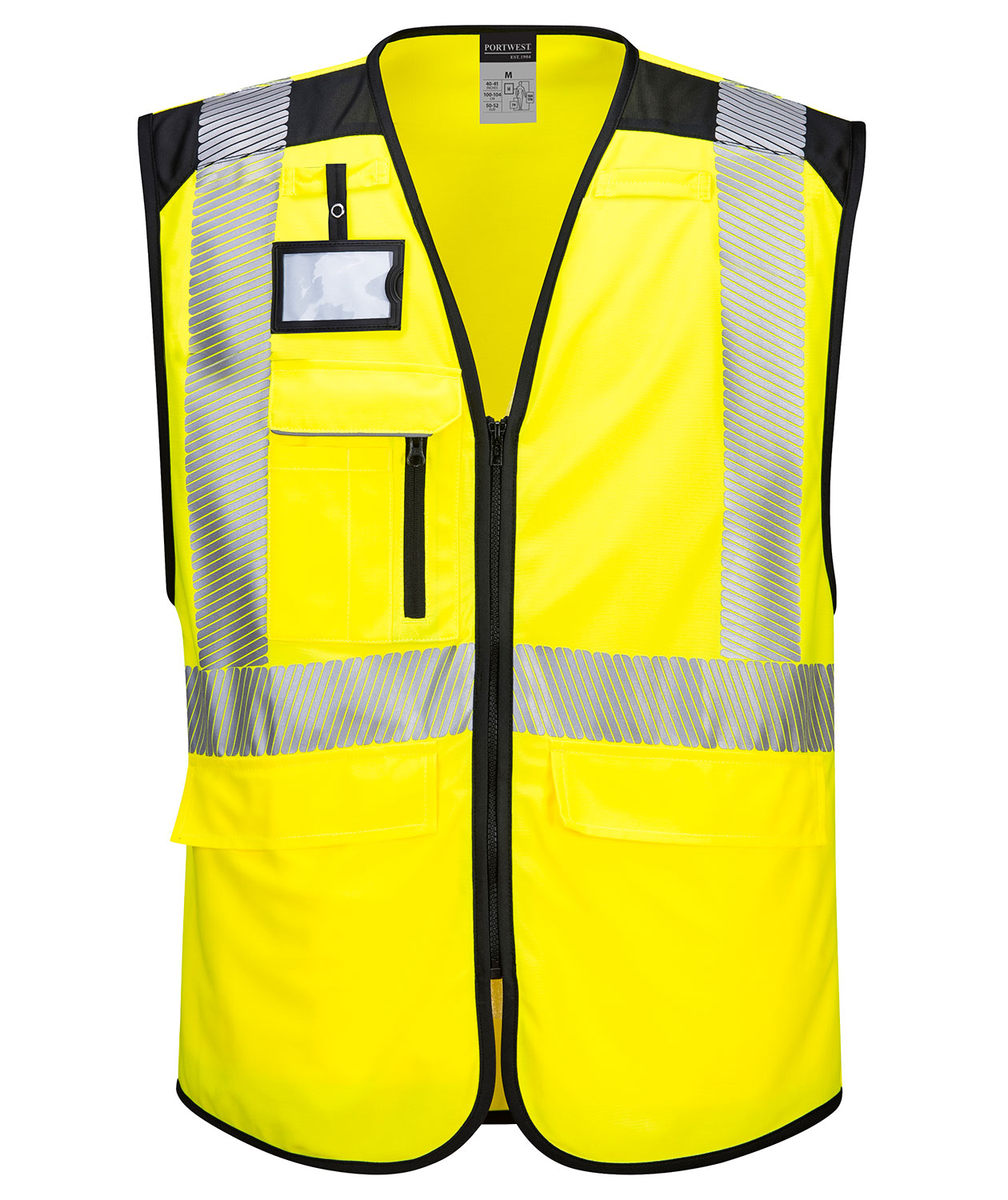 Portwest PW3 reflective safety vest, Hi-vis Yellow/Black, large image number 0