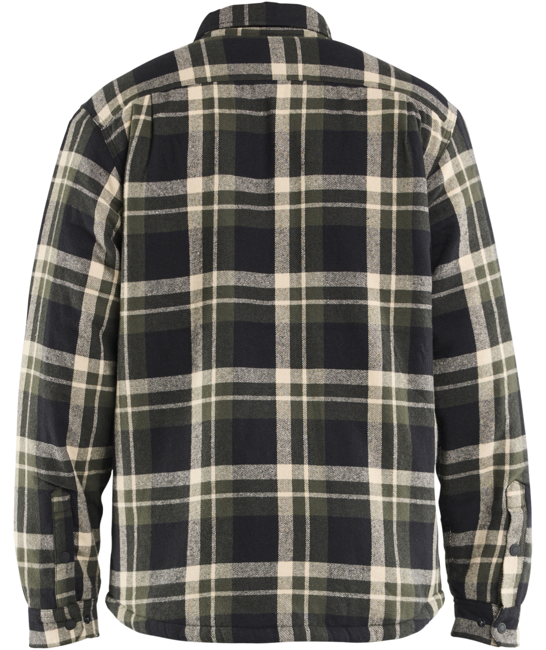 Bl&aring;kl&auml;der flanell skjortjacka, Skog gr&ouml;n/svart