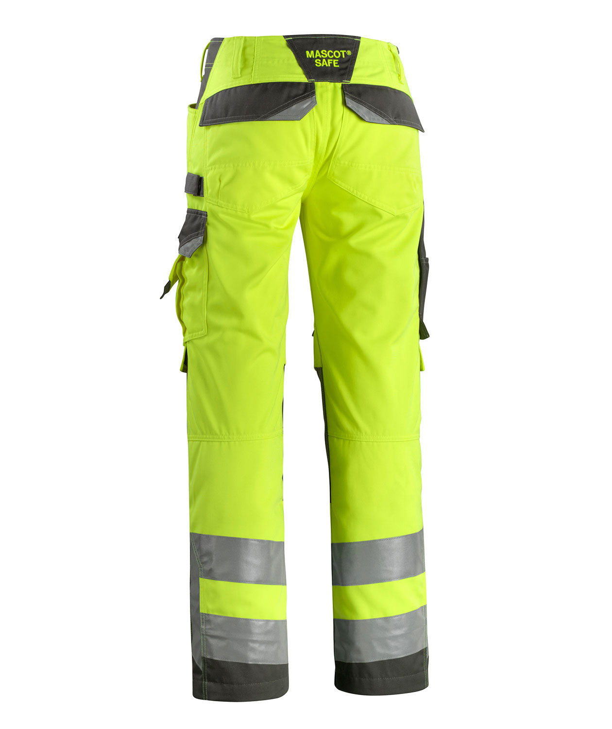 Mascot Safe Supreme Kendal arbeidsbukse, Hi-vis Gul/M&oslash;rk antrasitt, large image number 2