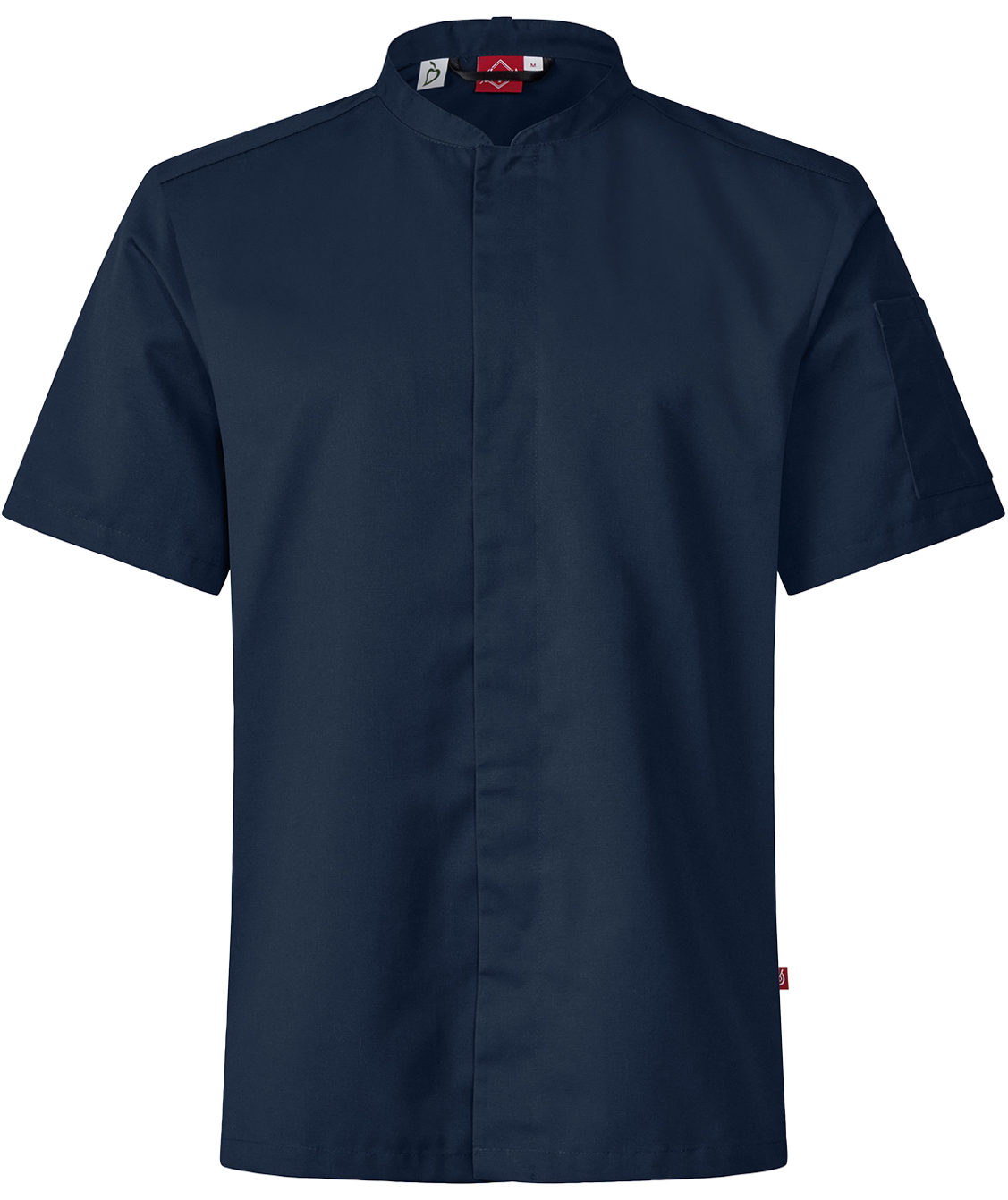 Segers 1097 kort&auml;rmad kockskjorta, Dark navy