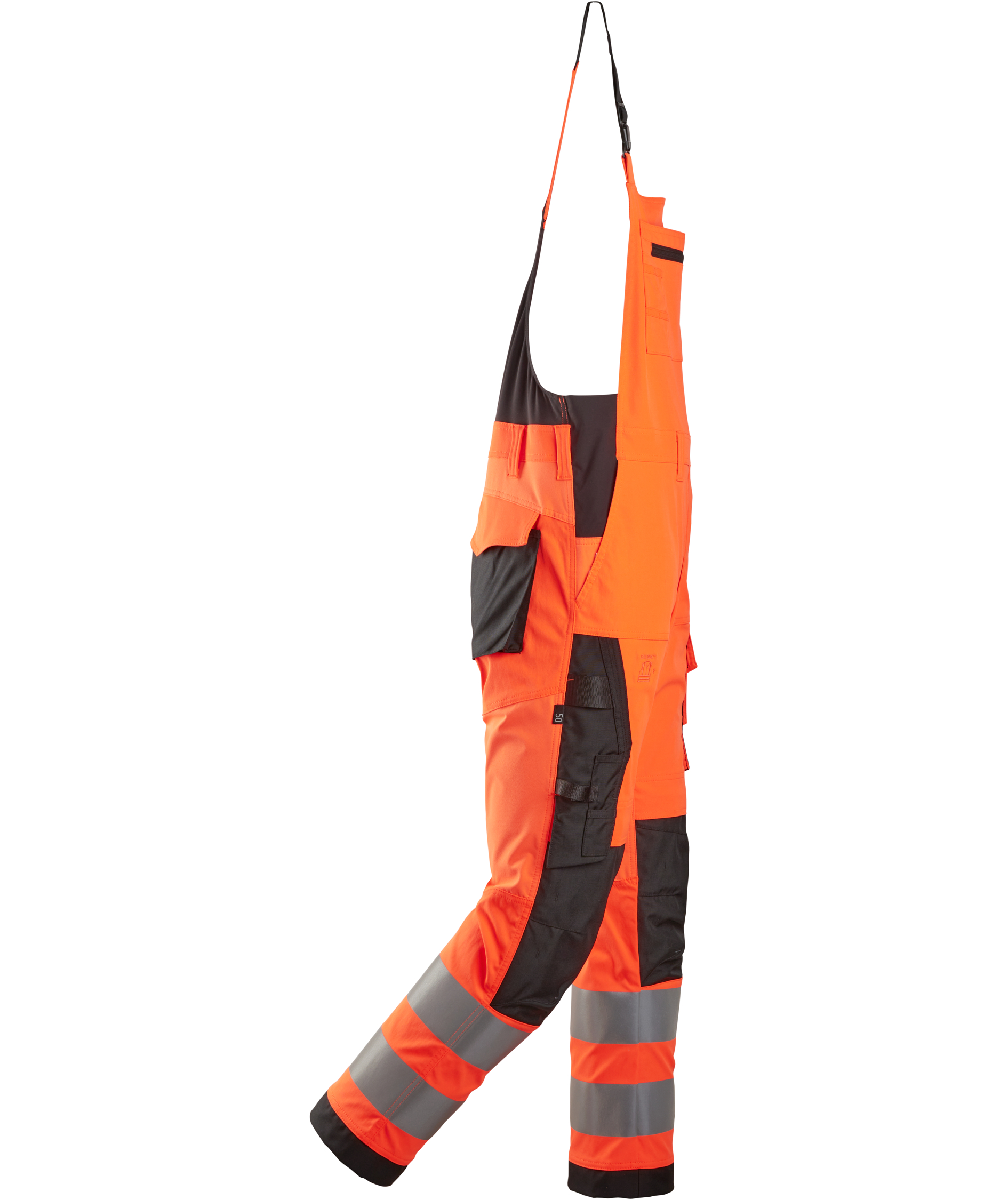 Snickers h&auml;ngselbyxa 6043, Varsel Orange/Svart, large image number 2