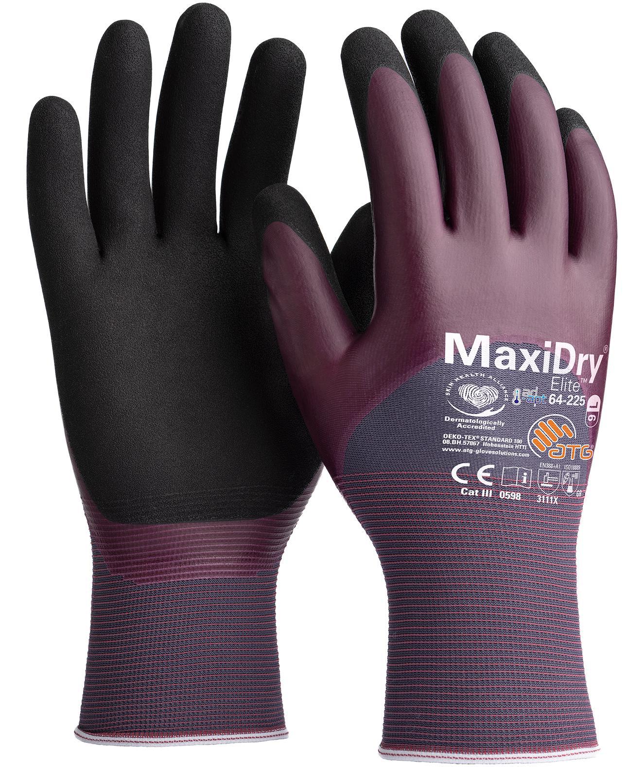 ATG MaxiDry&reg; Elite&trade; 64-225 Arbeitshandschuhe, Plum