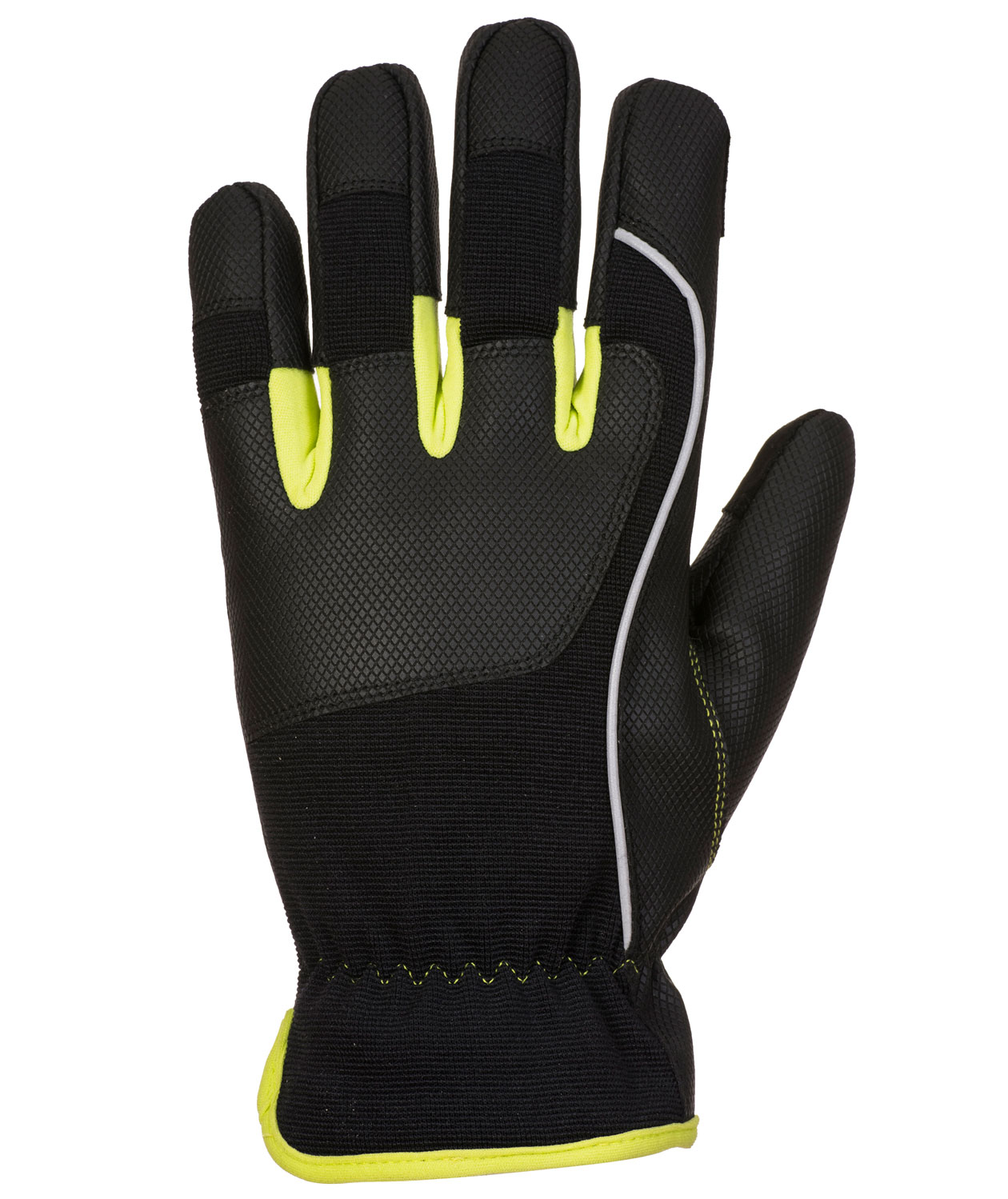 Portwest A771 cut protection gloves Cut B, Black/Yellow, large image number 1