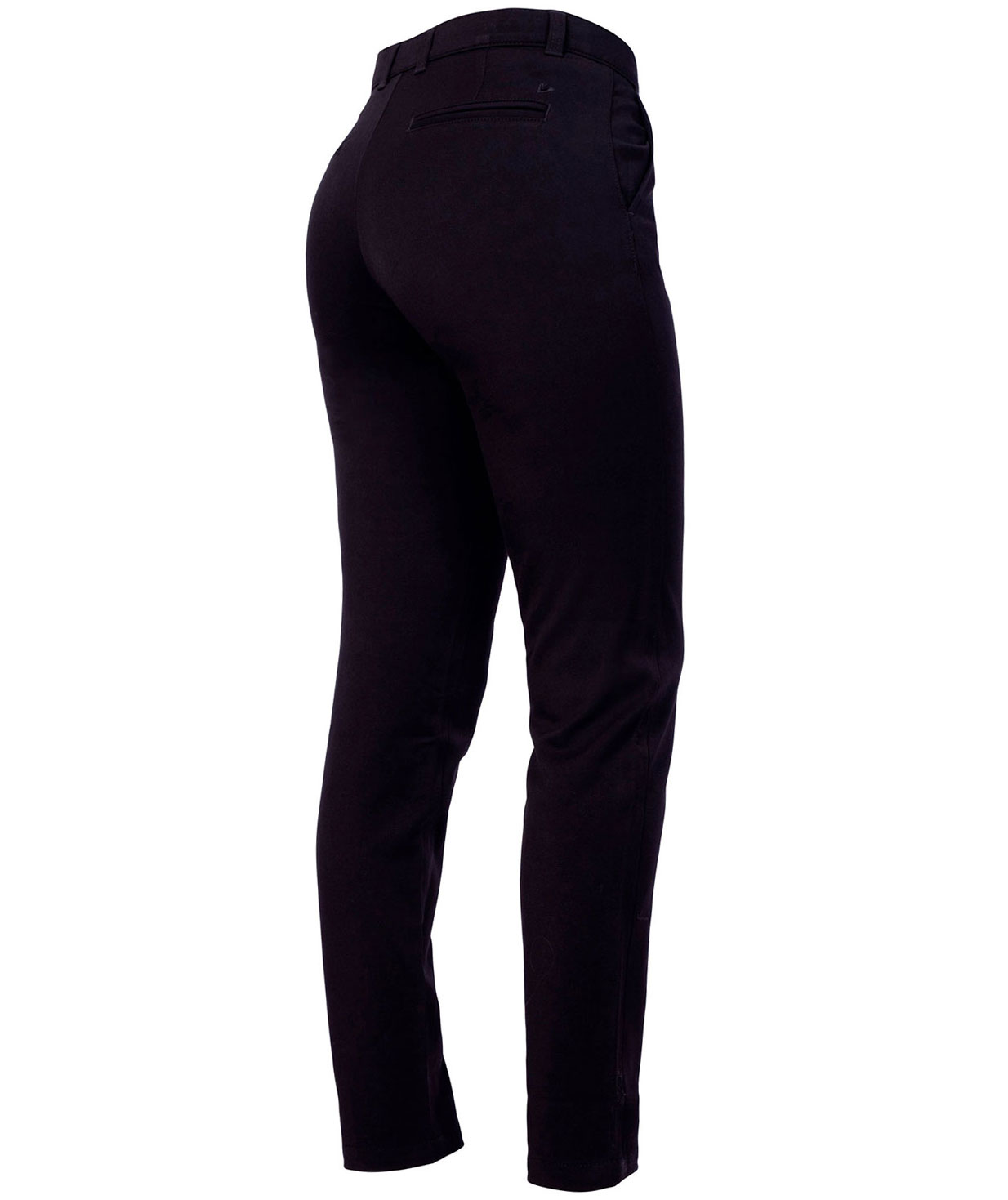 NewTurn stretch regular fit dame chinos, Sort, large image number 2