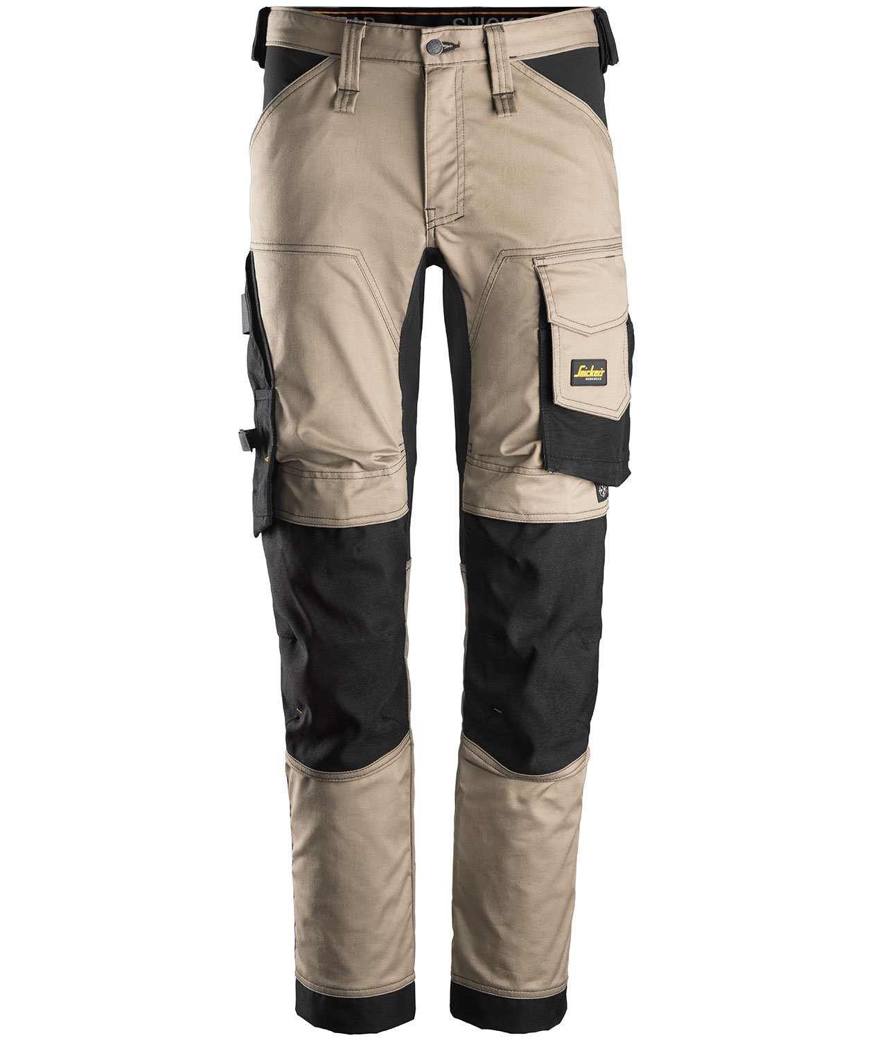 Snickers AllroundWork arbejdsbukser 6341, Khaki/Sort, Khaki/Sort, swatch
