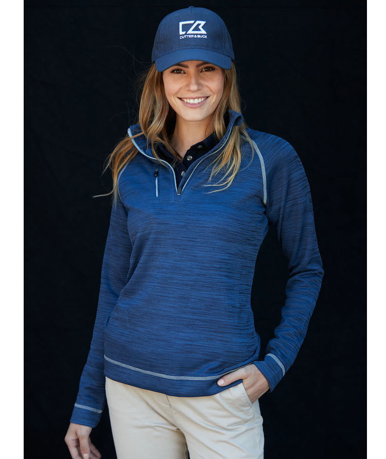 Cutter & Buck Chambers Damen Half Zip, Navy melange, large image number 4