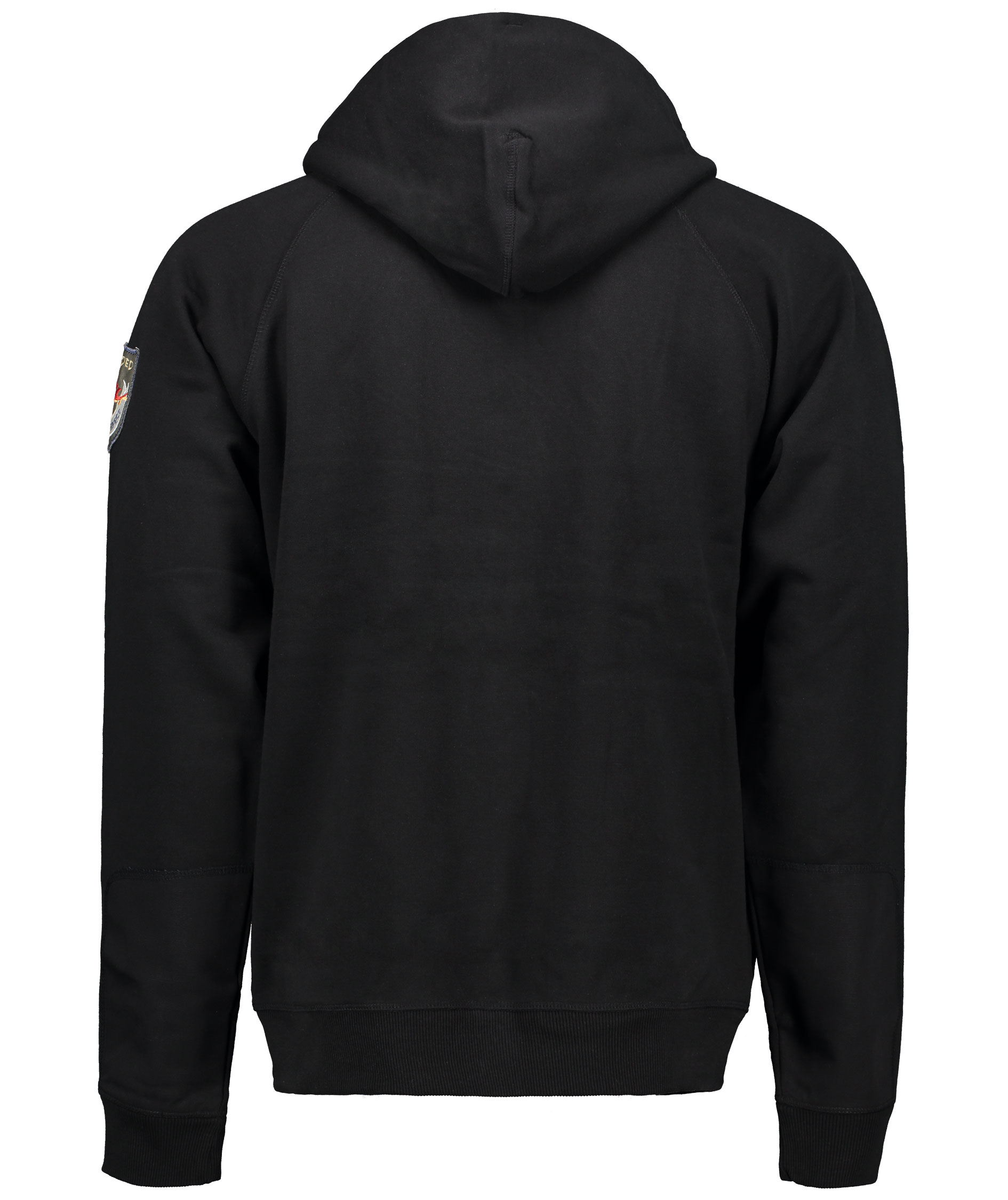 Grounded 7003 h&aelig;ttetr&oslash;je med lynl&aring;s, Black, large image number 4