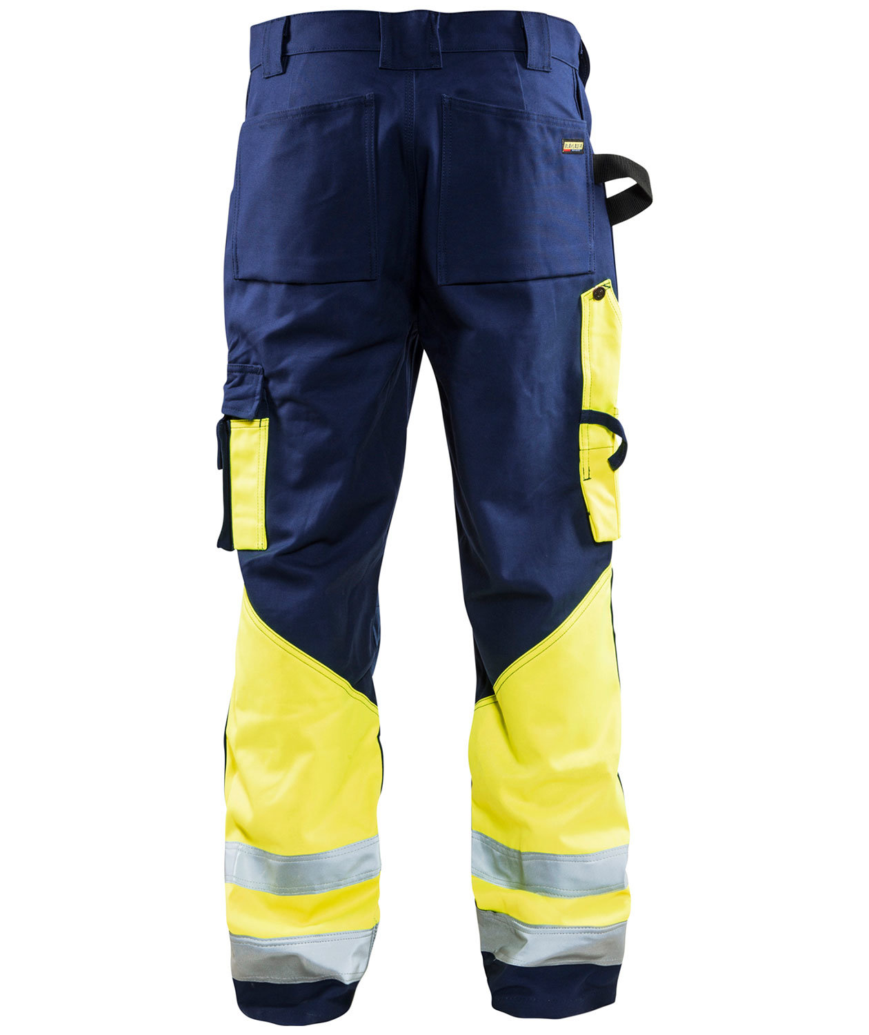 Bl&aring;kl&auml;der craftsman trousers, Marine/Hi-Vis yellow, large image number 2