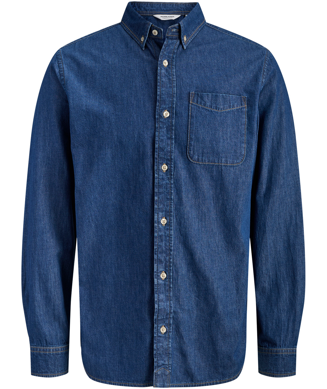 Jack & Jones JJEBROOK JJOXFORD AKM 990 skjorte, Medium Blue Denim, Medium Blue Denim, swatch