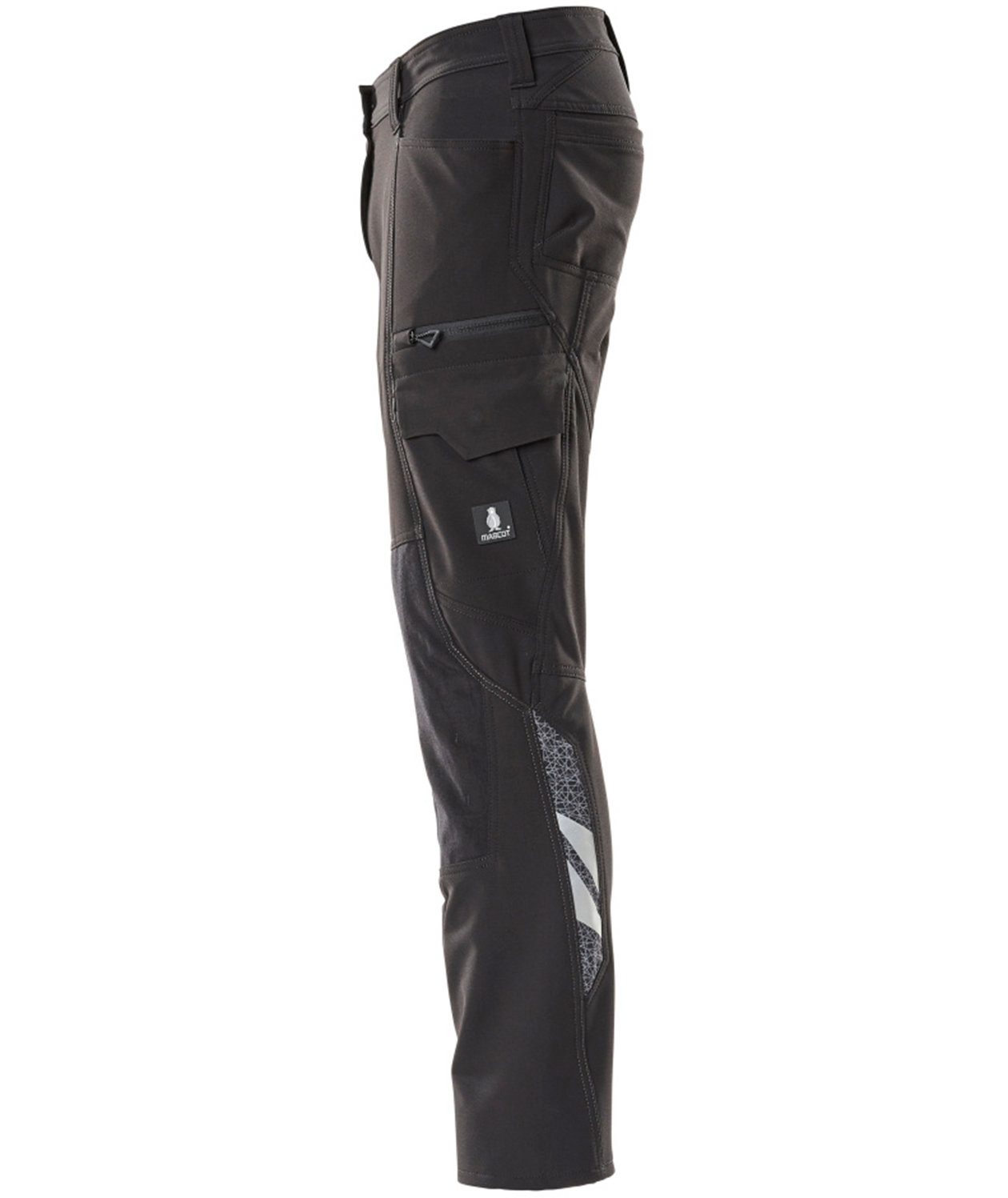 Mascot Accelerate pearl fit dame arbejdsbukser full stretch, Sort, large image number 3