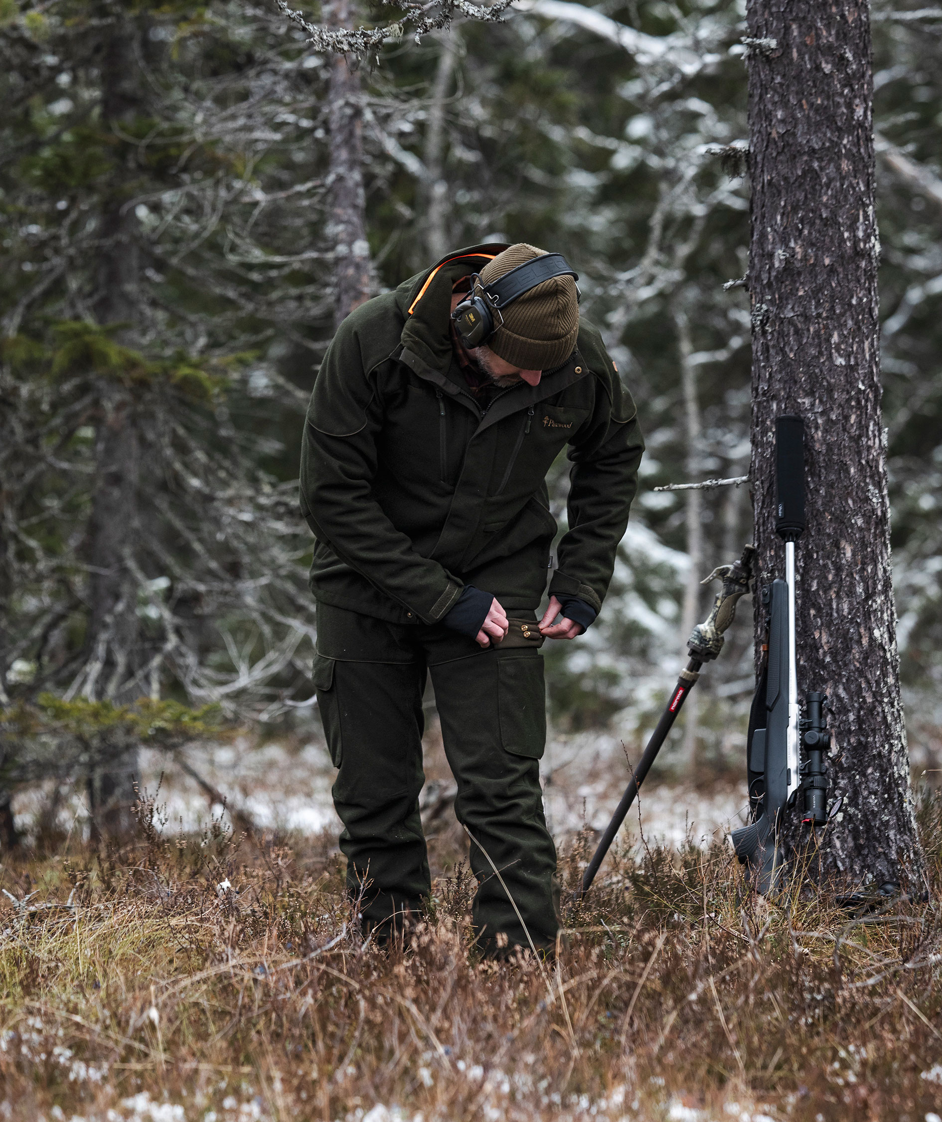 Pinewood Furudal Hunters bukser med uld, Moss green, large image number 9