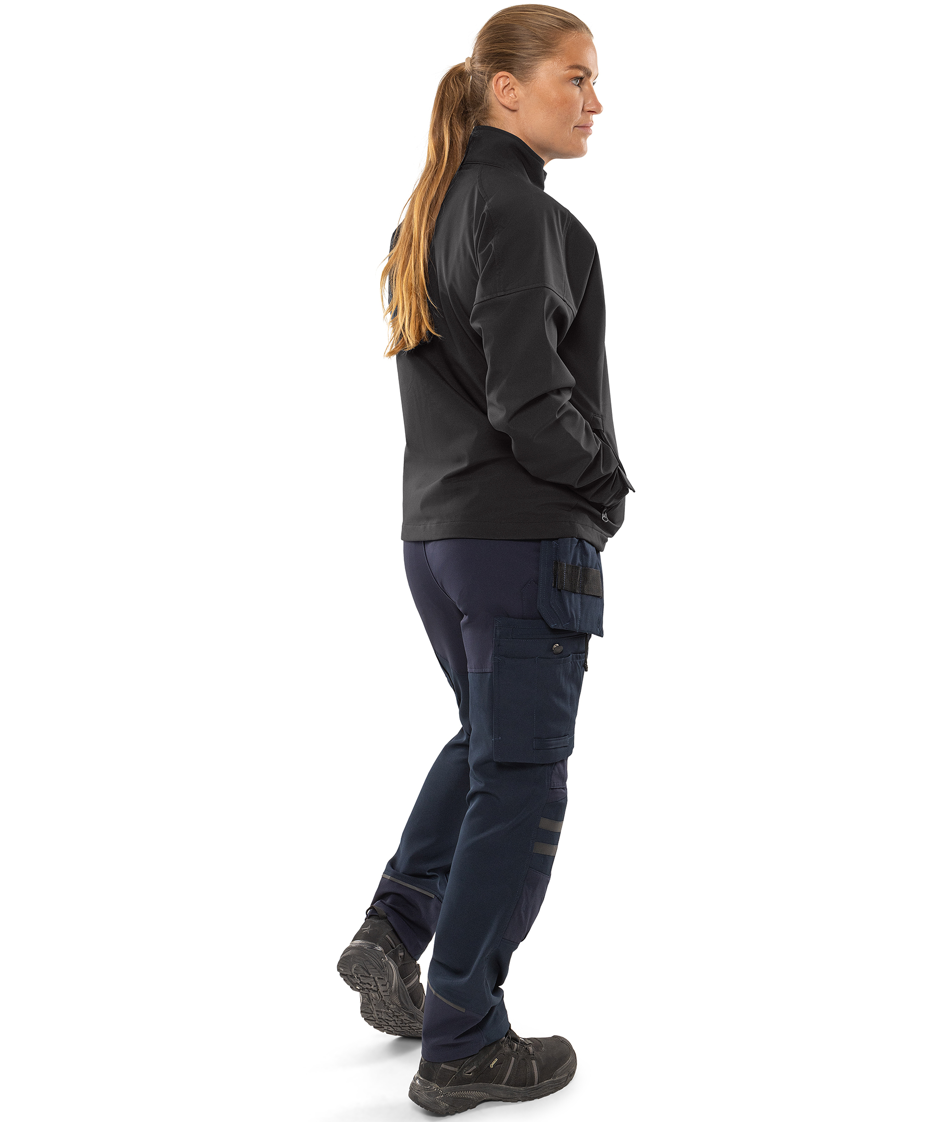 Fristads dame softshelljakke, Sort, large image number 4