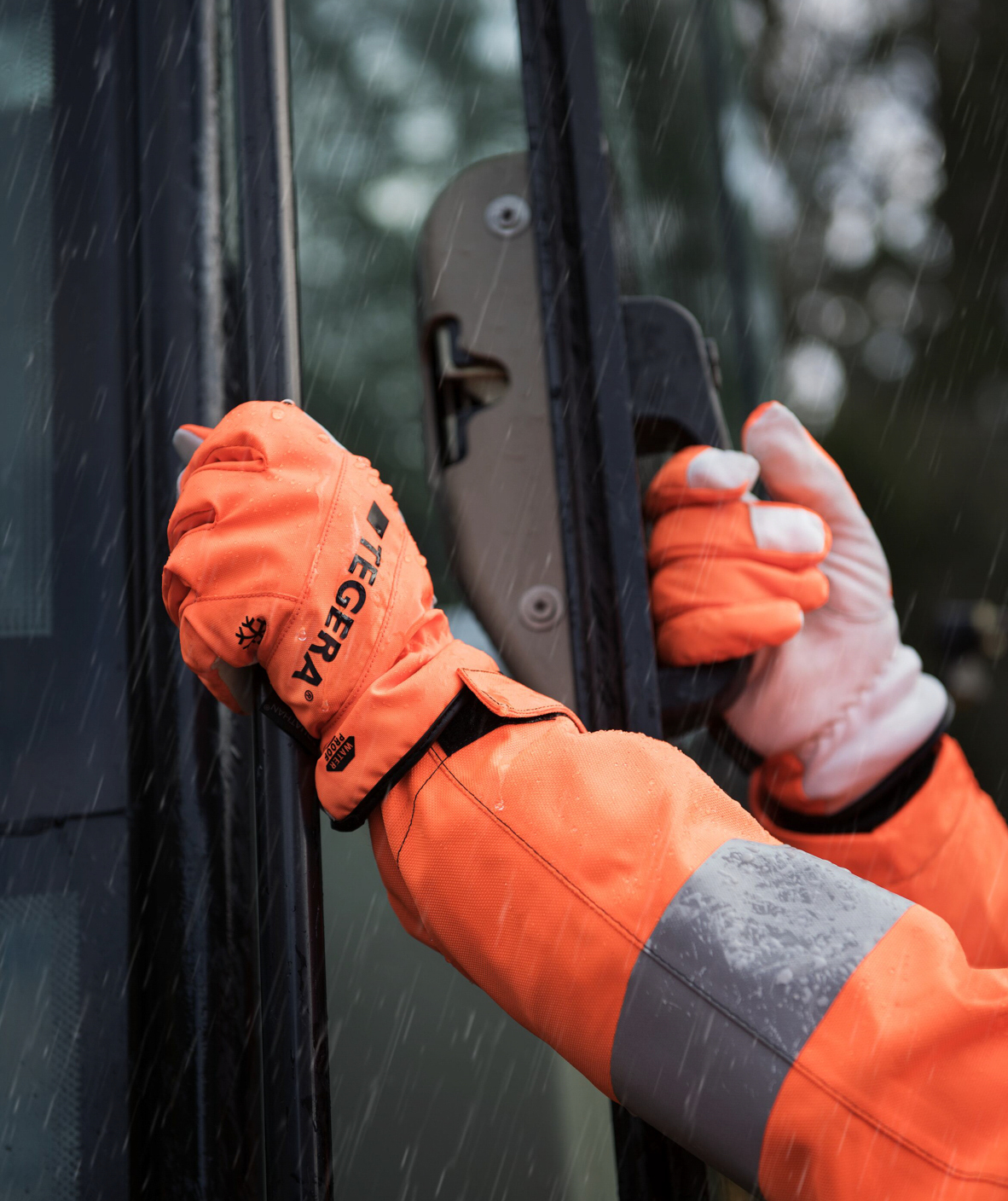 Tegera 288 vinter arbetshandskar, Orange/vit, large image number 1