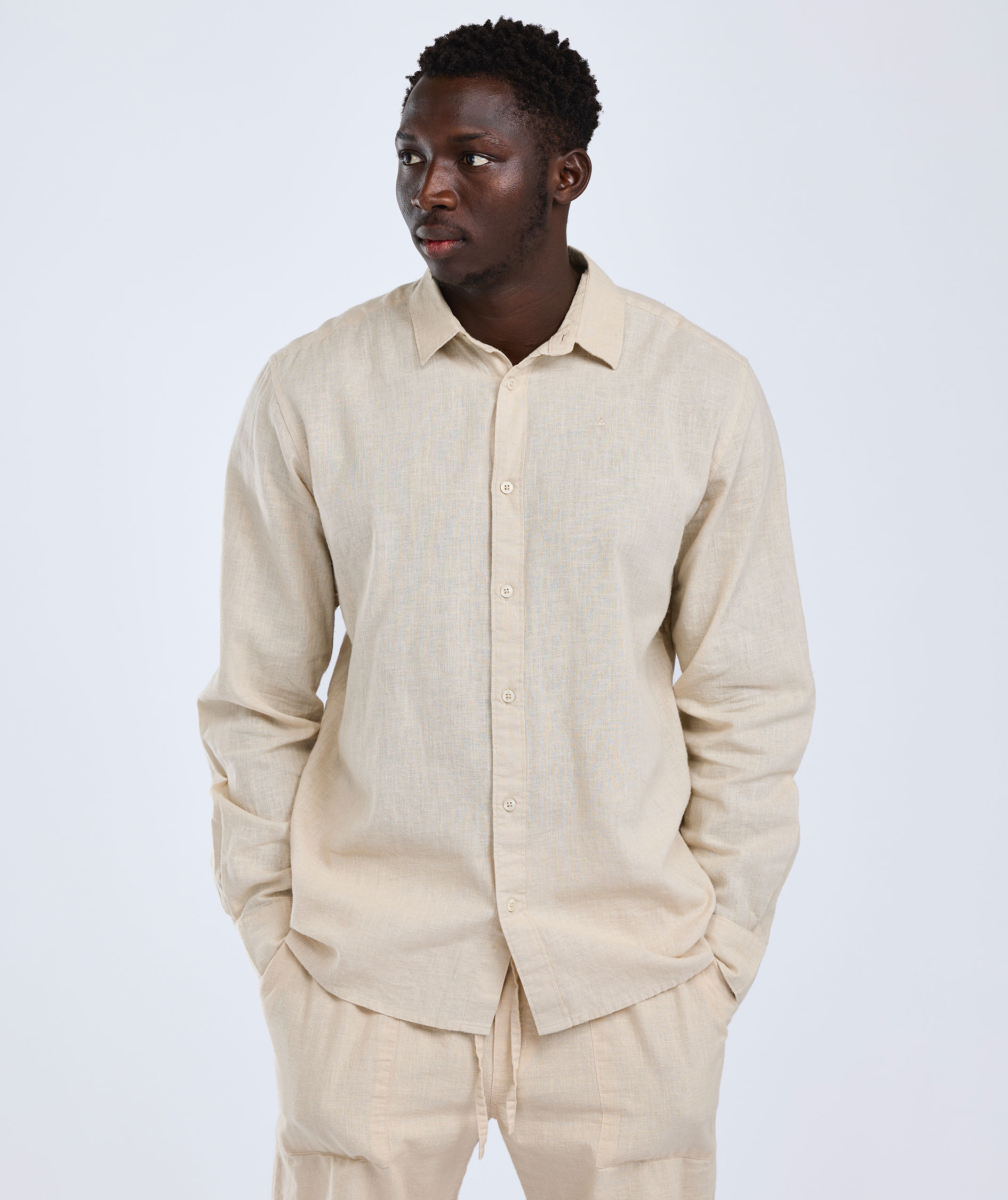 Pinewood V&auml;rnamo InsectSafe skjorte, Linen Beige, large image number 7