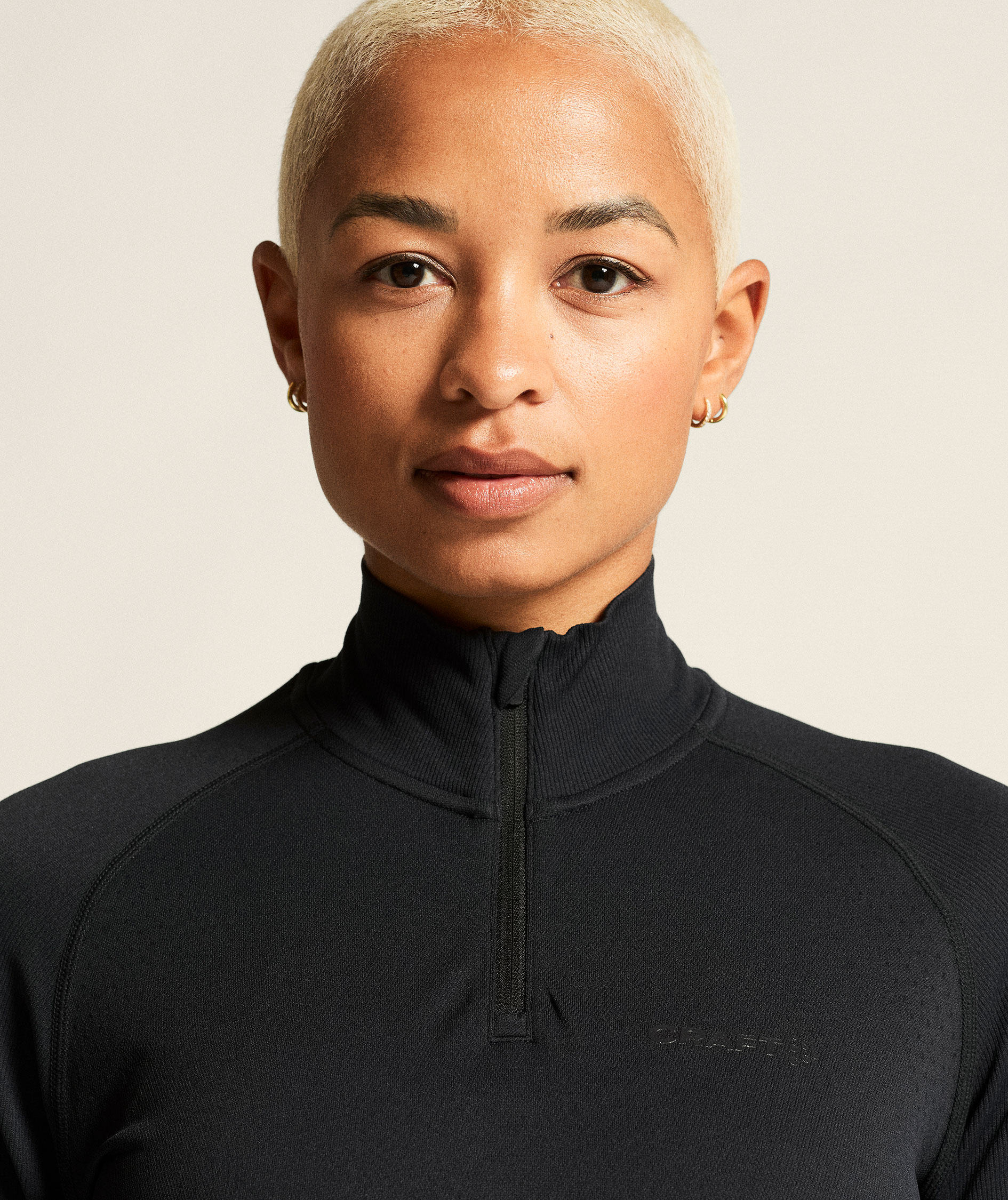 Craft Active Comfort 2 women's half zip baselayer sweater, Black, large image number 3