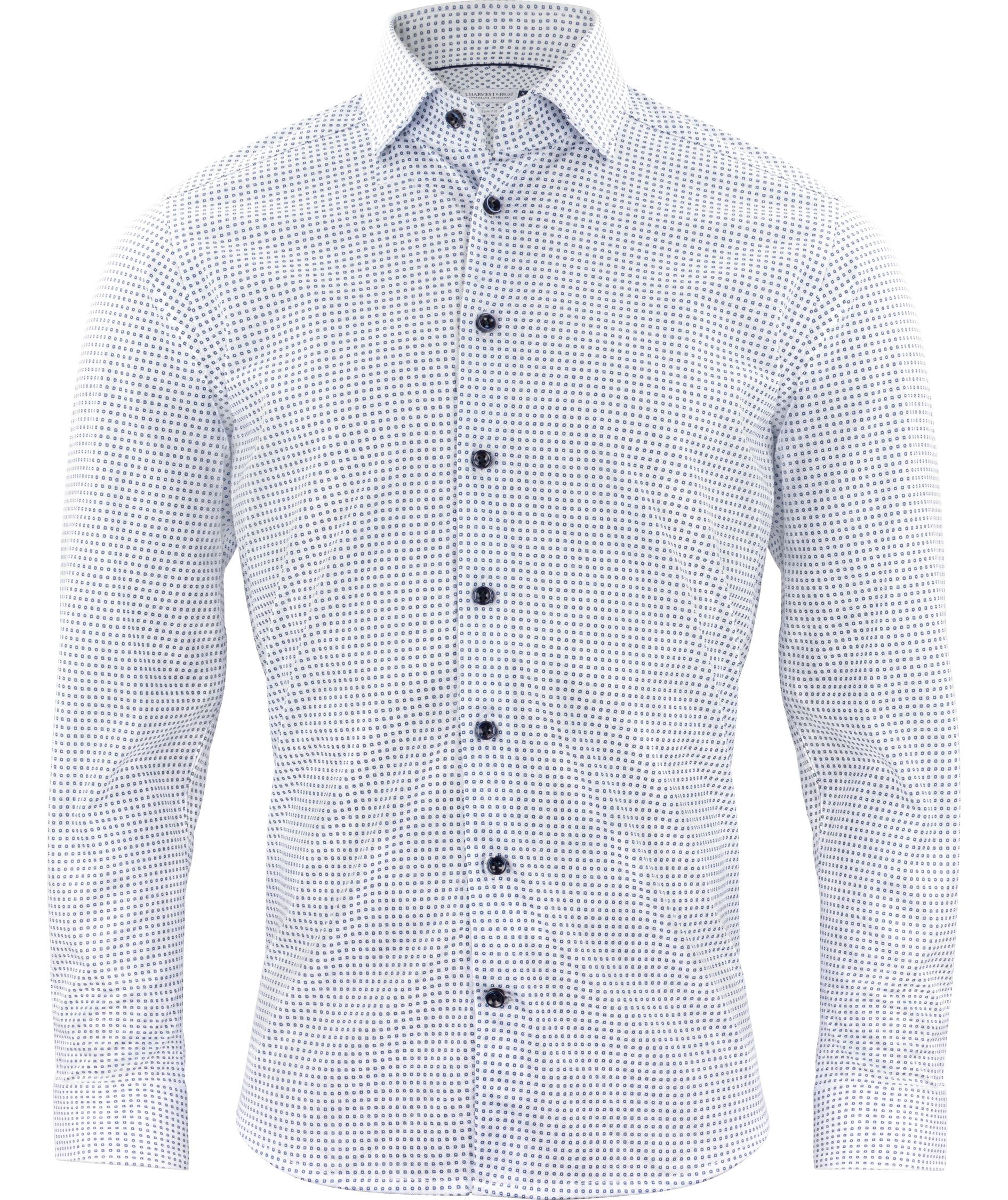 J. Harvest & Frost Indigo Bow 131 slim fit skjorta, Sky Blue Print, Sky Blue Print, swatch